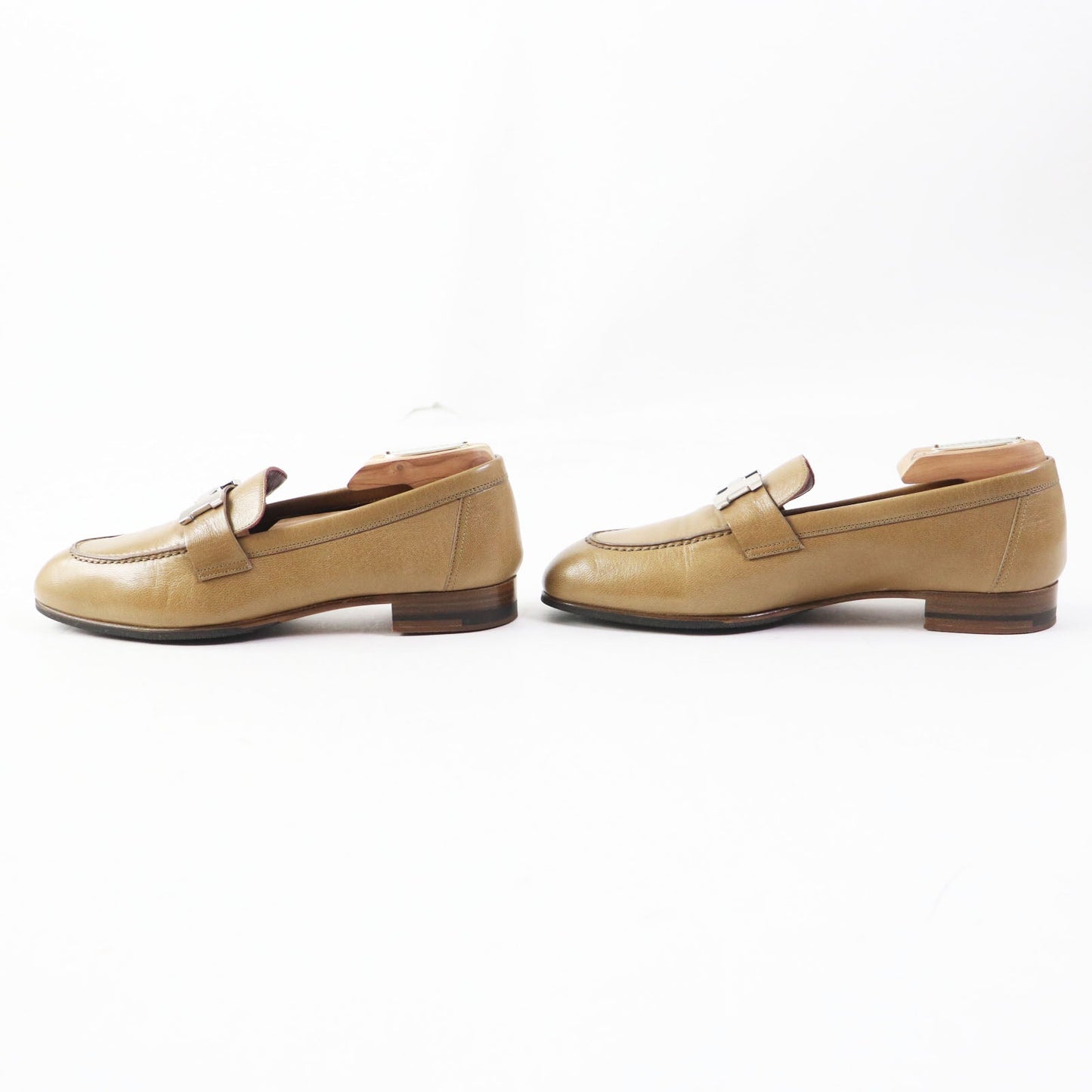 HERMES loafers 172108ZF6355 leather beige Moccasins Paris Constance 35.5