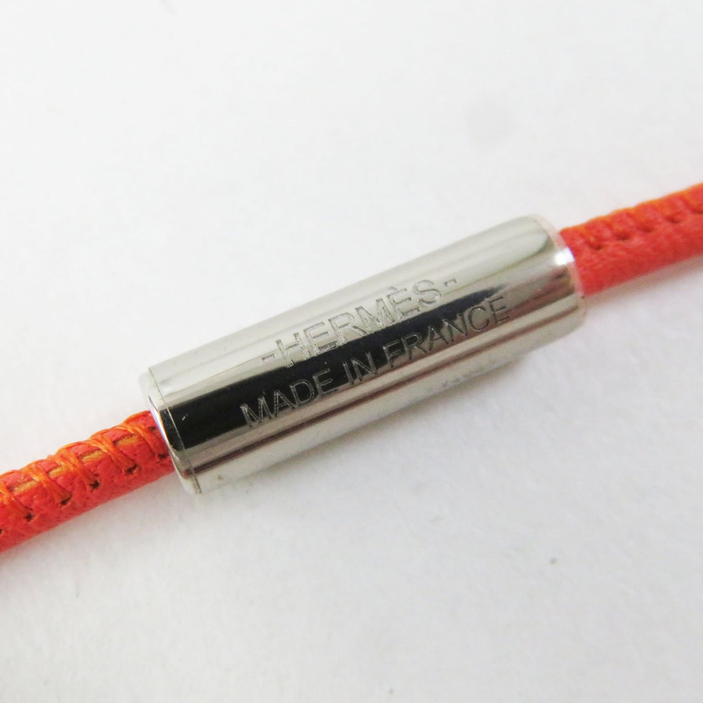 HERMES Necklace metal Orange pink Atrage