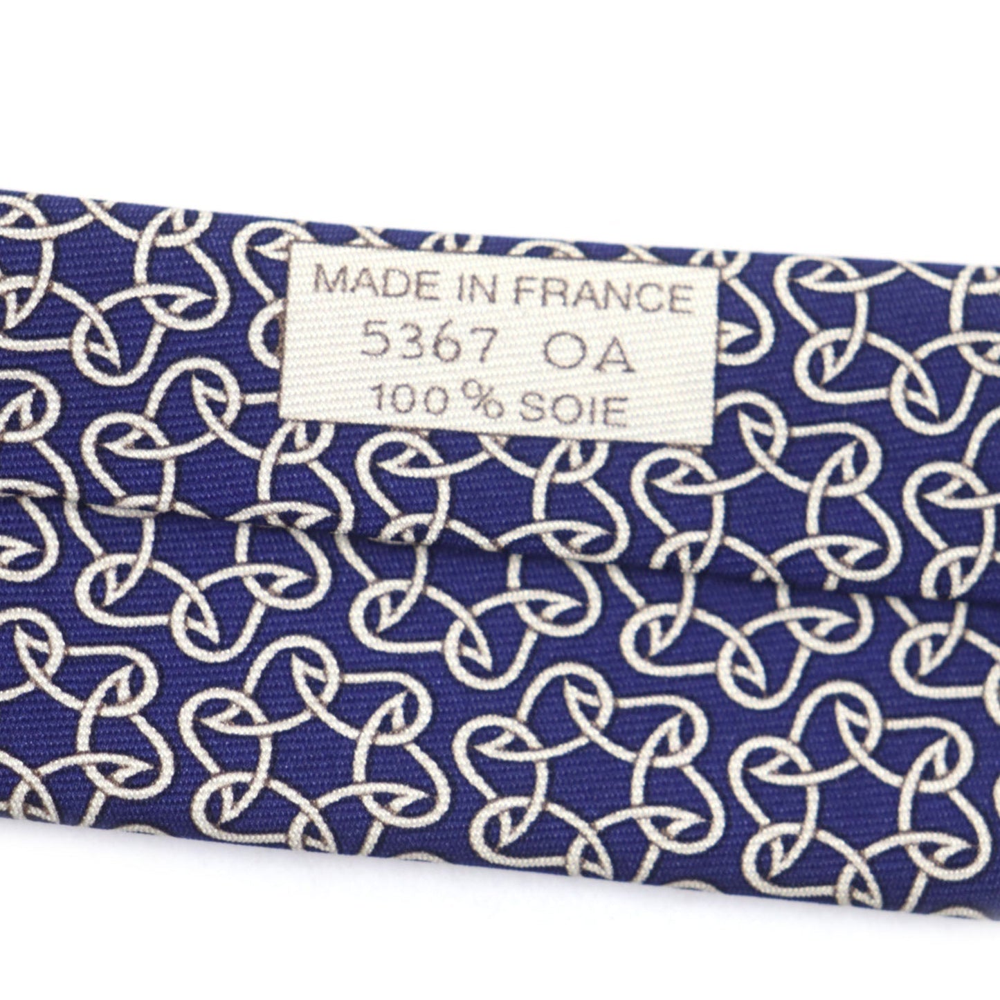 HERMES tie 005367T-02 silk blue Clavat
