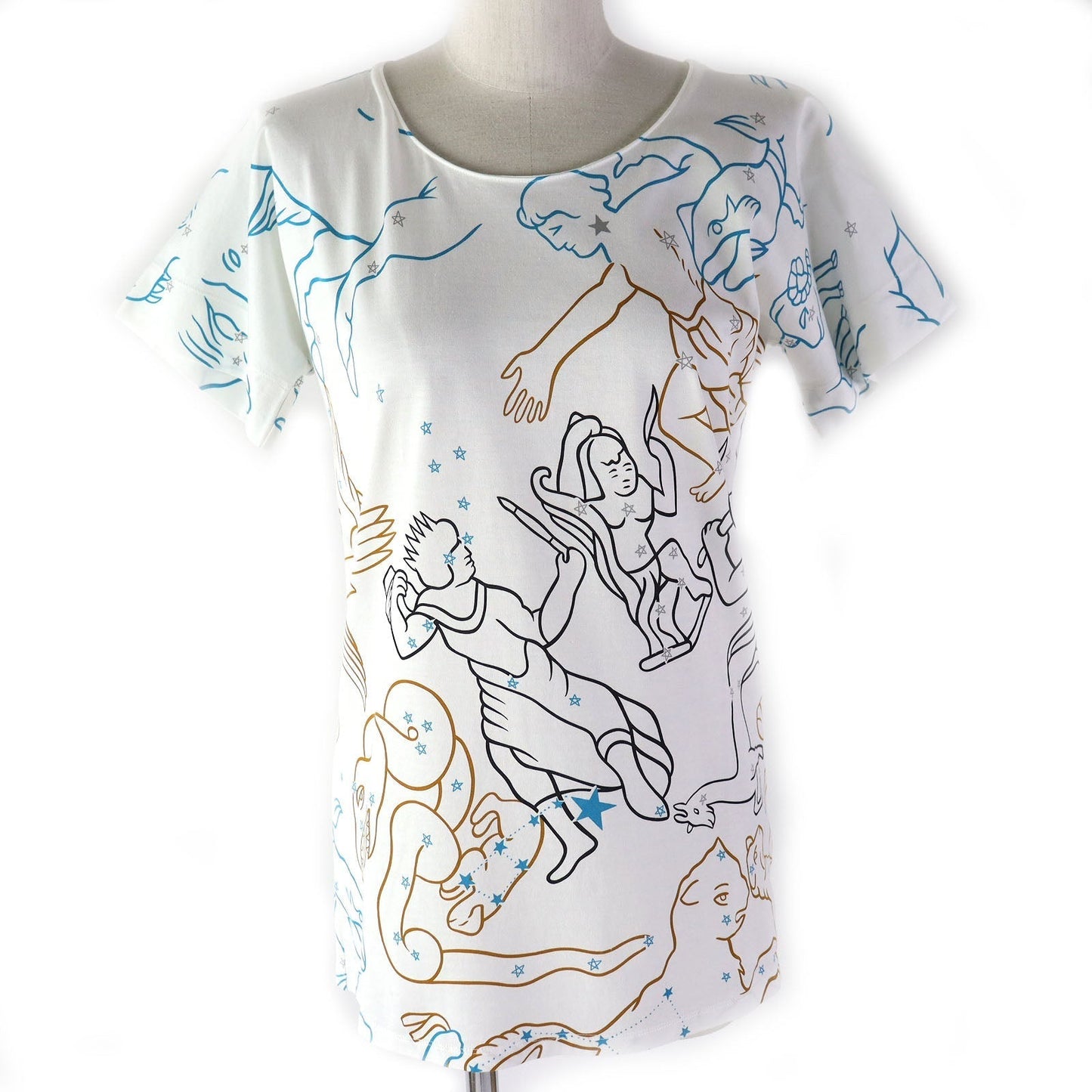 HERMES Short sleeve T-shirt cotton White multicolor 34