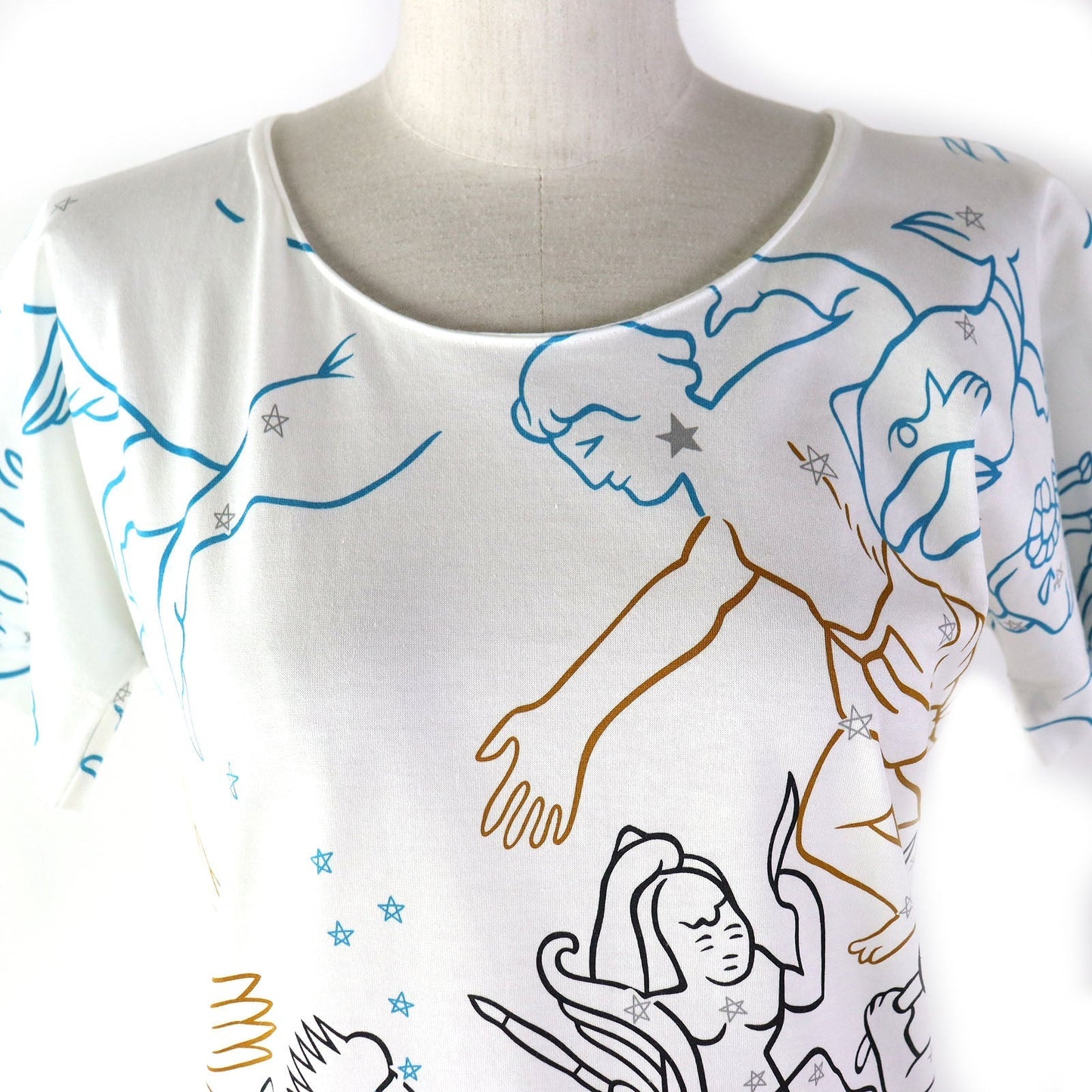 HERMES Short sleeve T-shirt cotton White multicolor 34