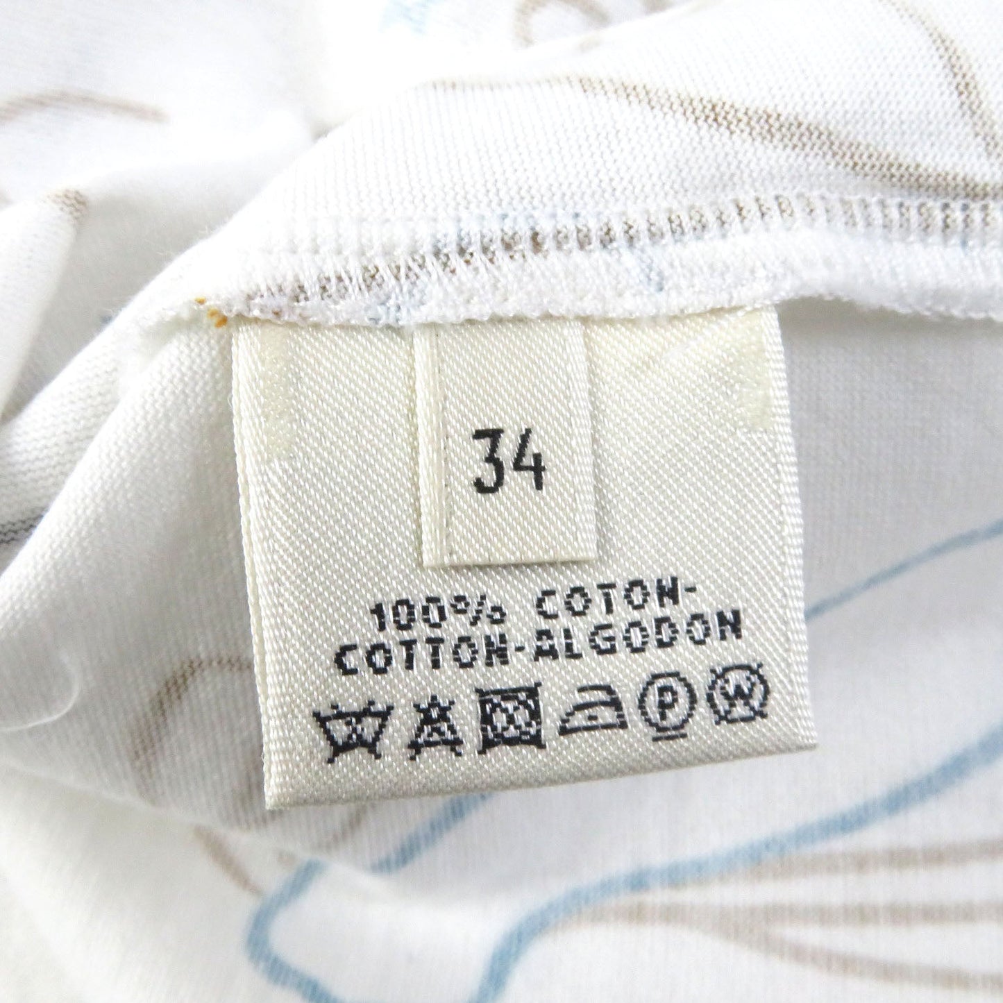 HERMES Short sleeve T-shirt cotton White multicolor 34