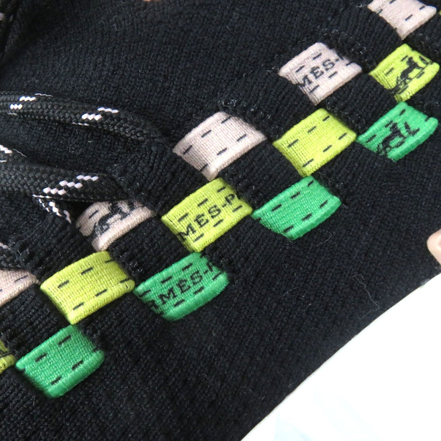 HERMES sneakers knit Black multicolor 35 1/2
