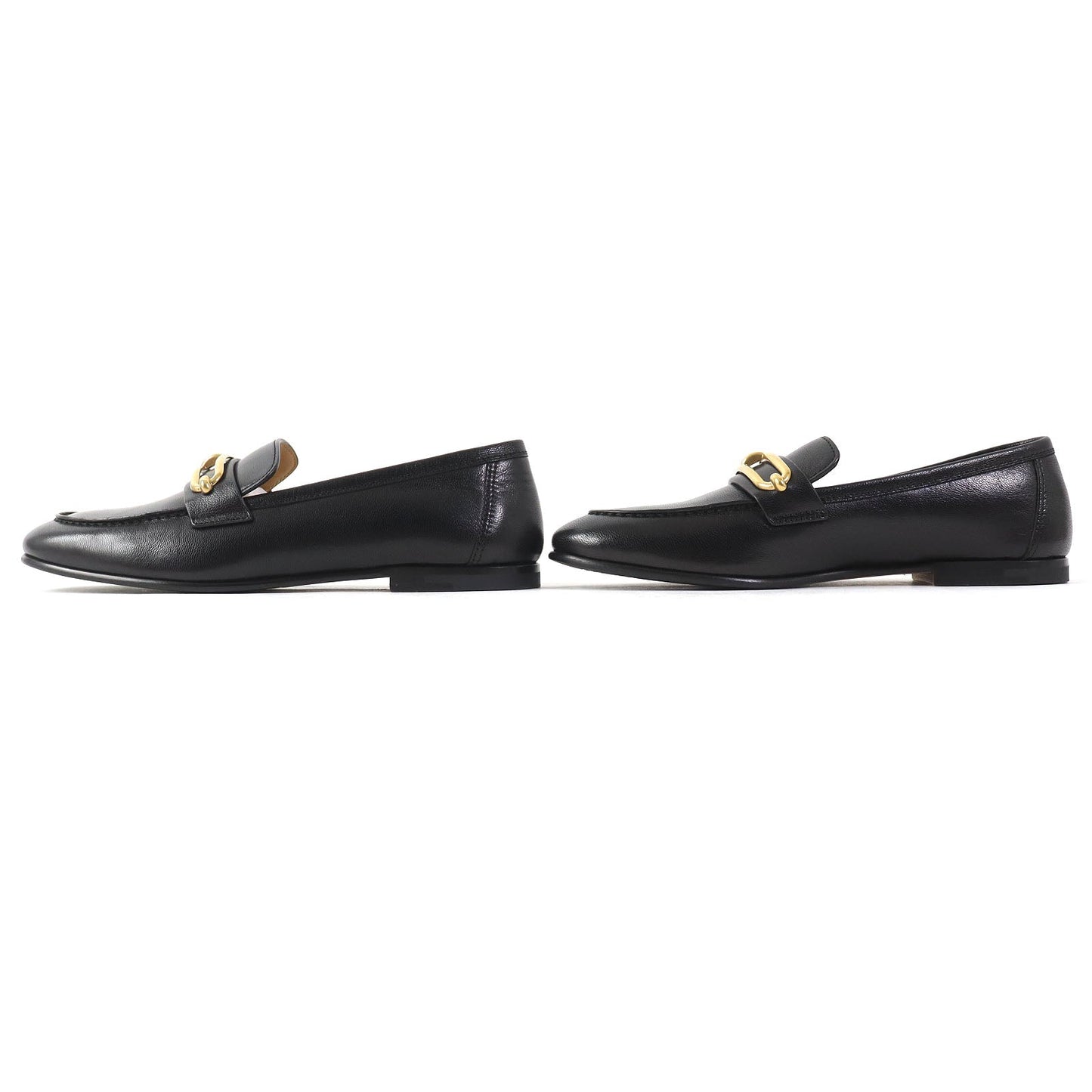 HERMES Moccasin 231086Z leather black 35.5