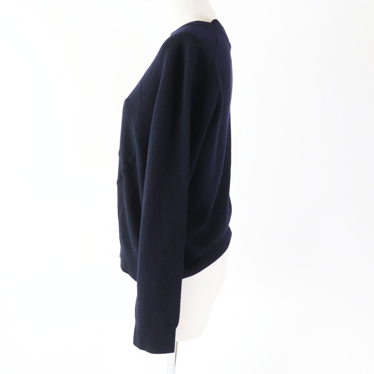 HERMES knit 4E2604D1 cashmere Dark navy 42