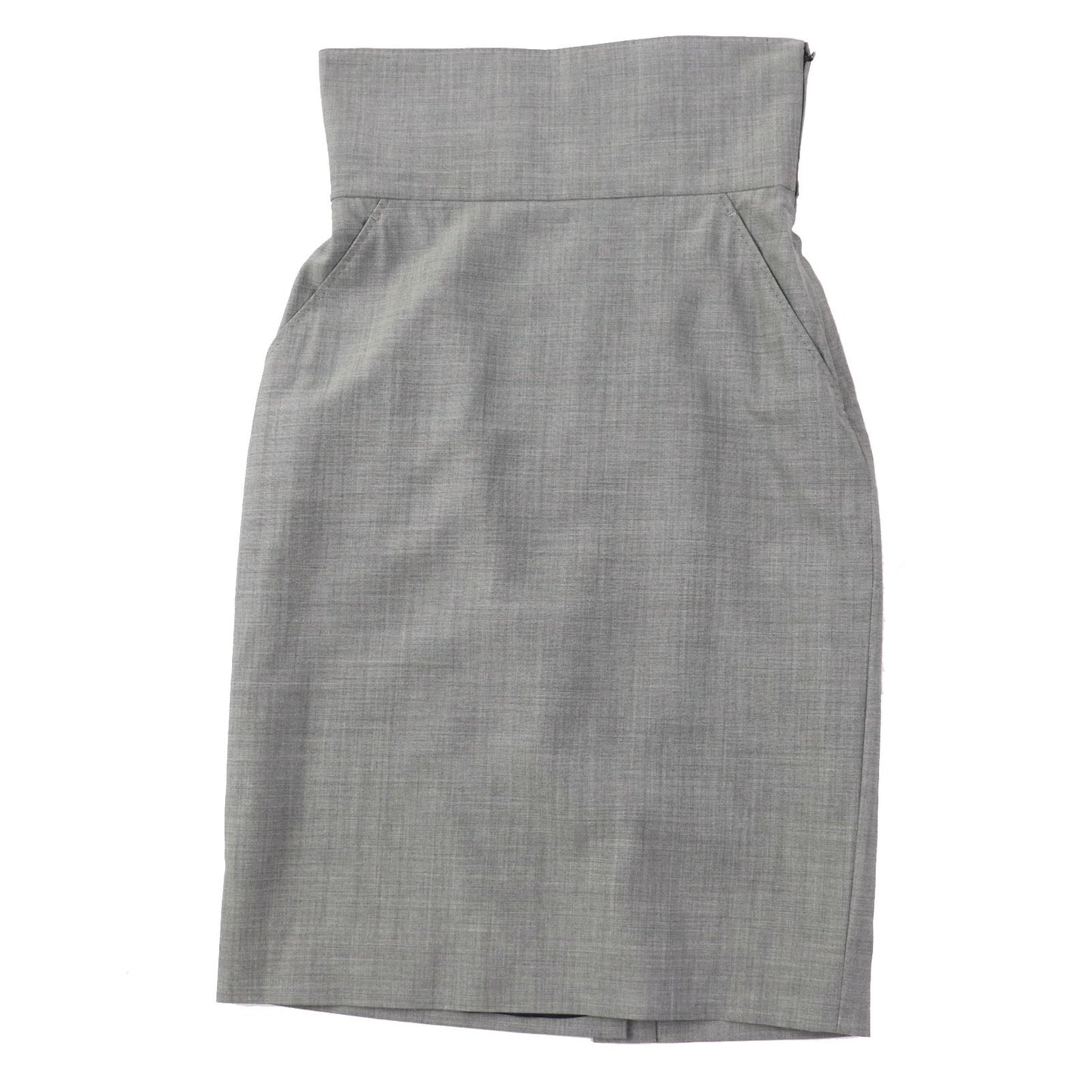 HERMES Tight Skirt wool gray 34