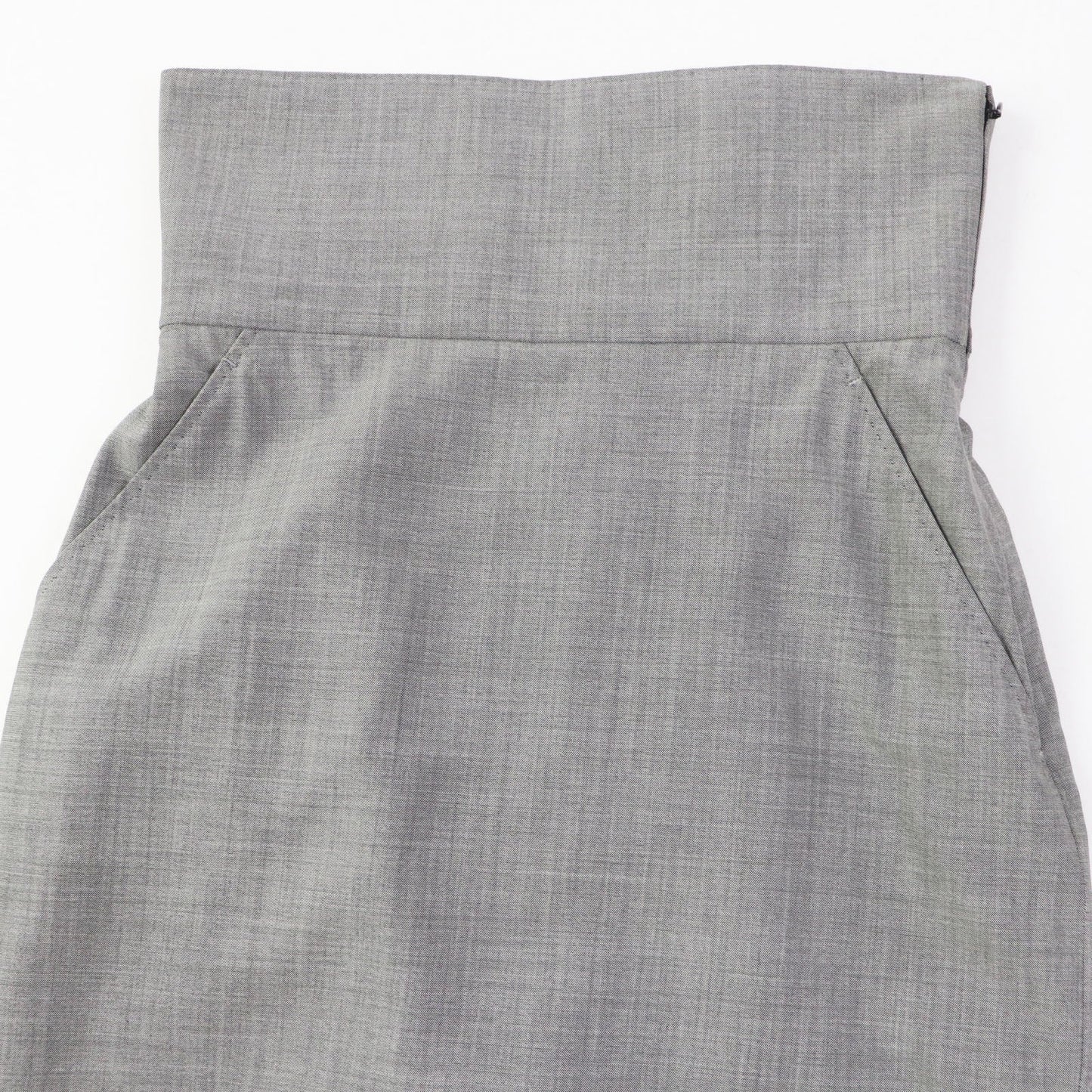 HERMES Tight Skirt wool gray 34