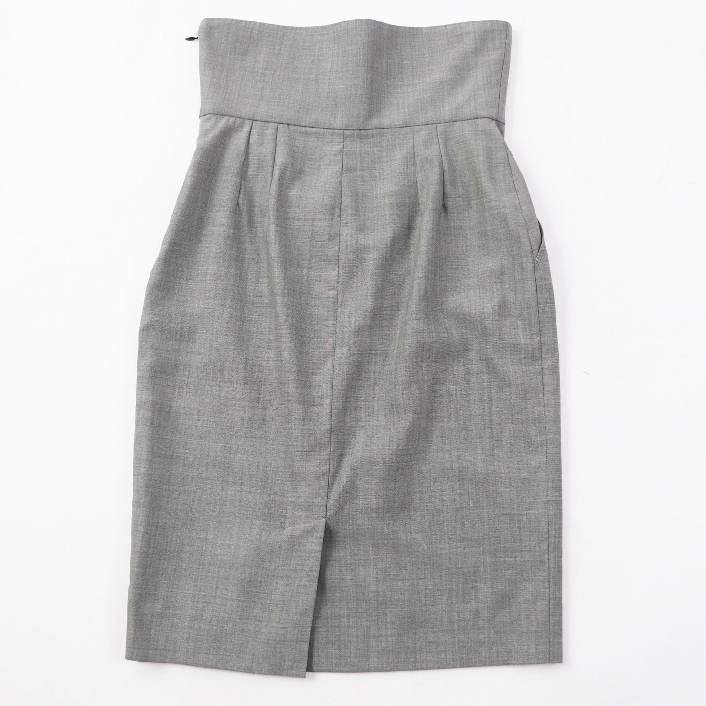 HERMES Tight Skirt wool gray 34