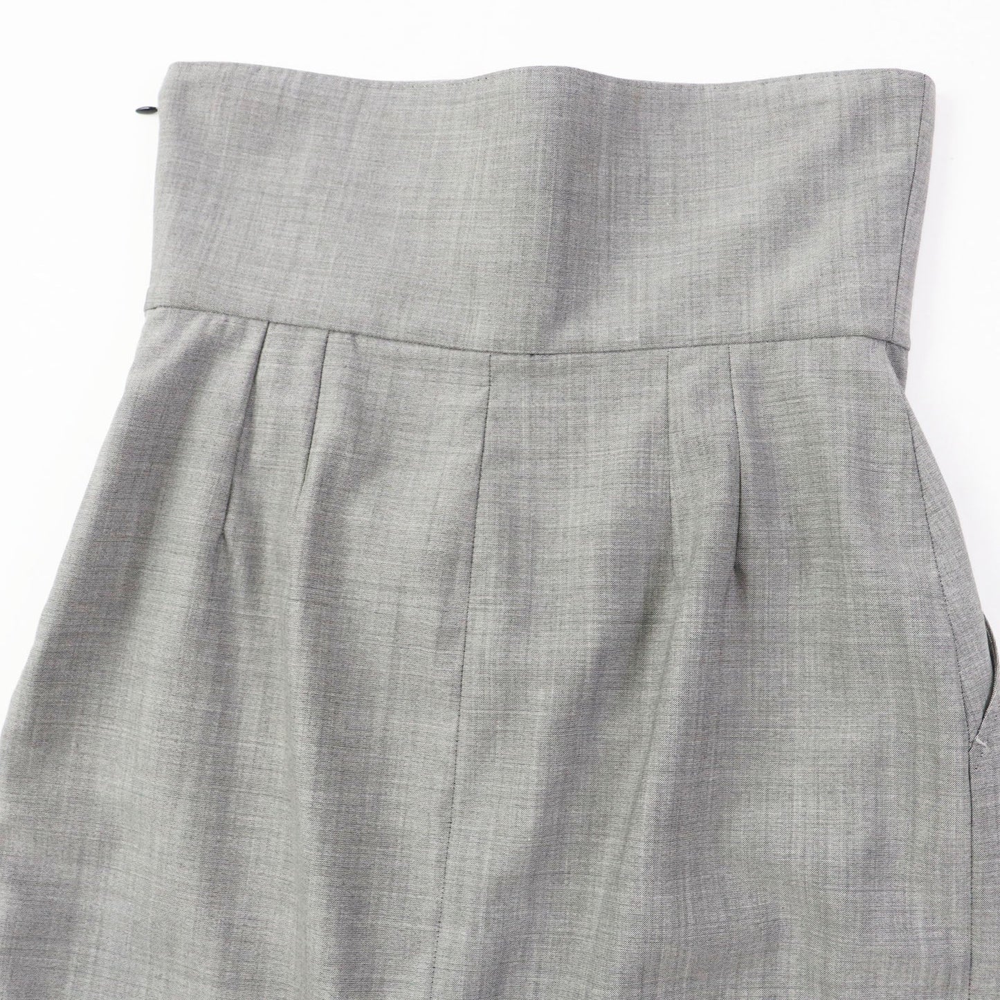 HERMES Tight Skirt wool gray 34