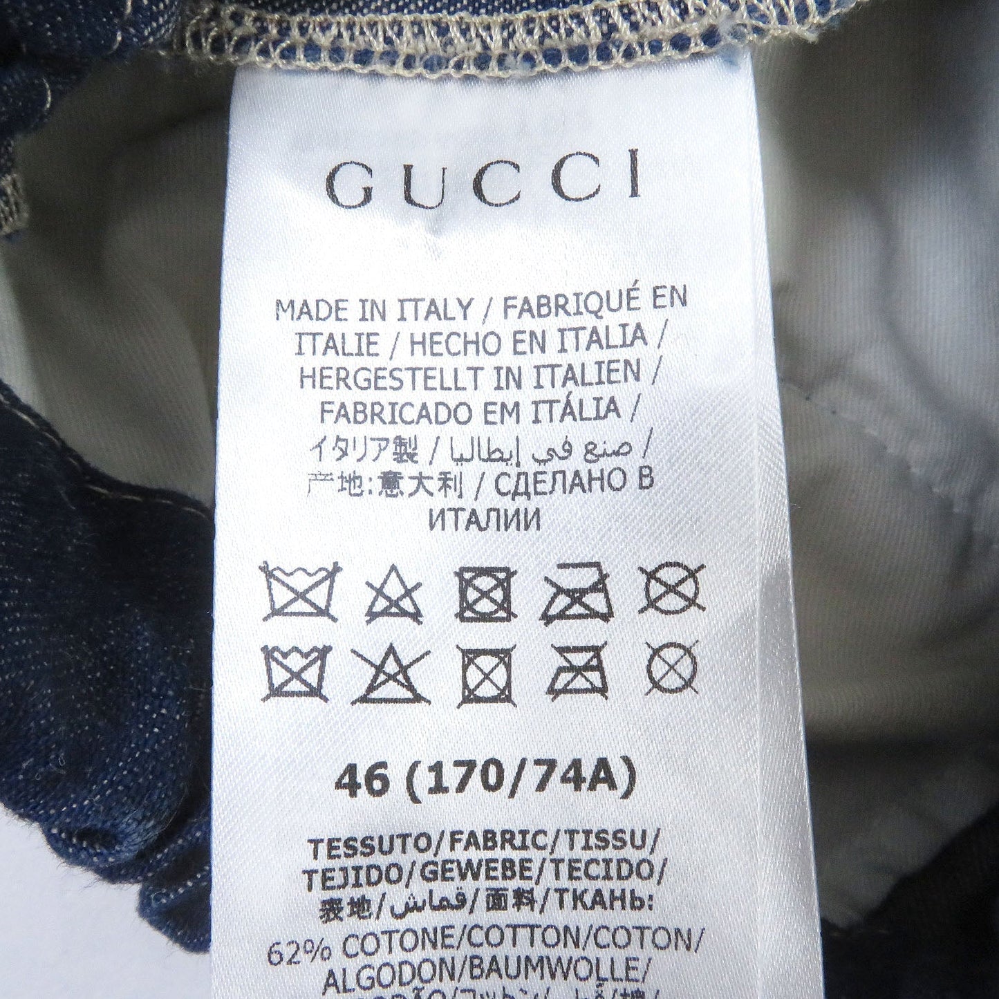 GUCCI Pants 626424 cotton Indigo blue 46