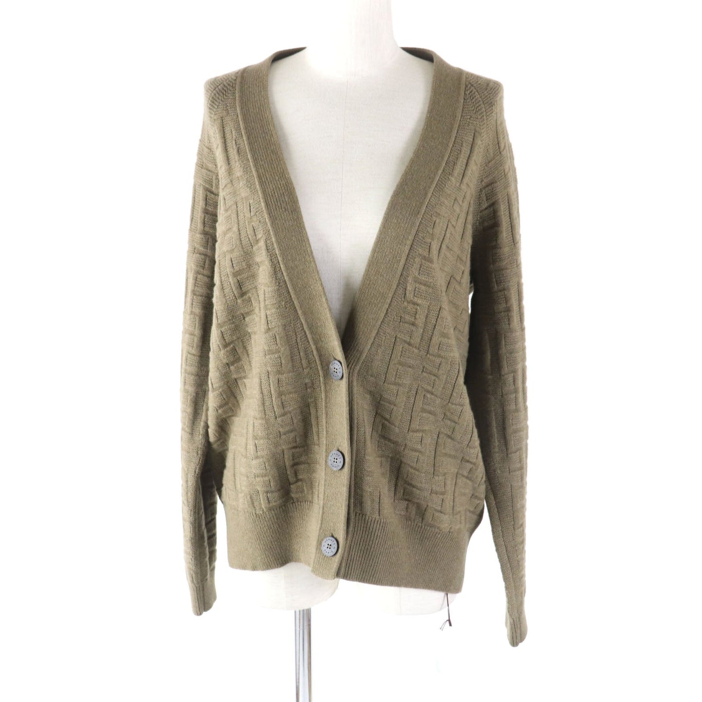HERMES cardigan 2H2705DA wool Brown Voyage 36