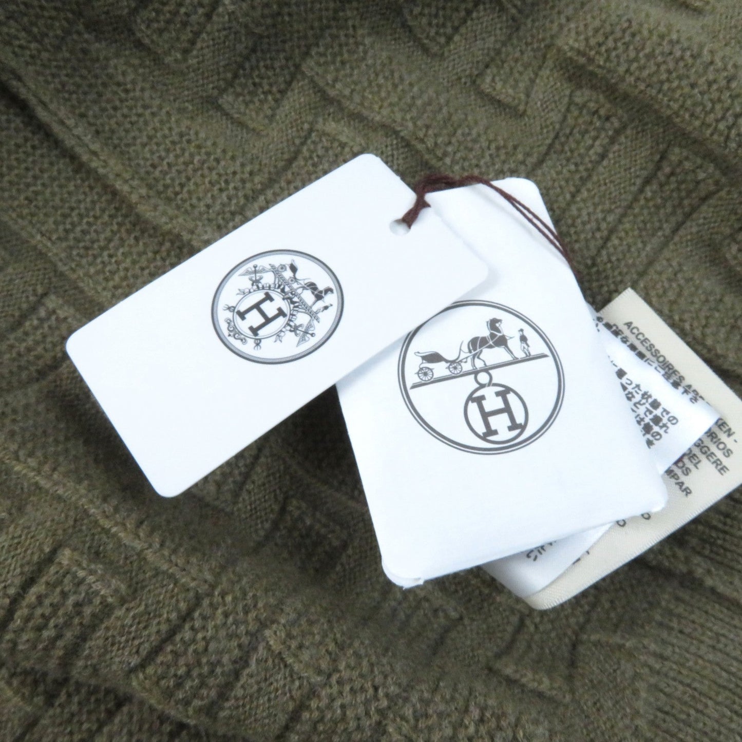 HERMES cardigan 2H2705DA wool Brown Voyage 36