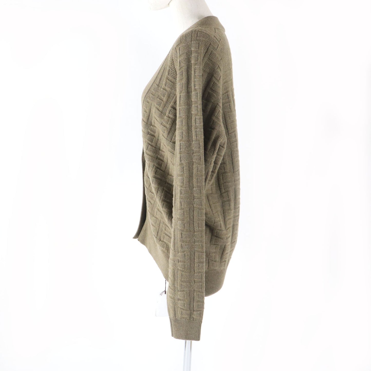 HERMES cardigan 2H2705DA wool Brown Voyage 36