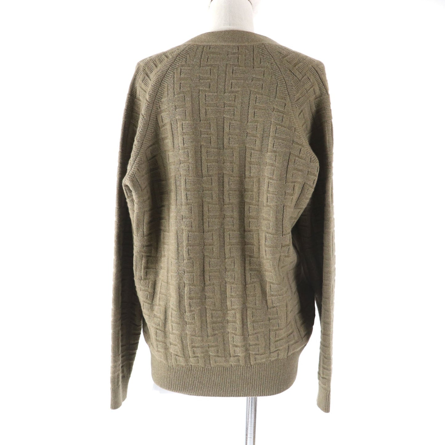 HERMES cardigan 2H2705DA wool Brown Voyage 36