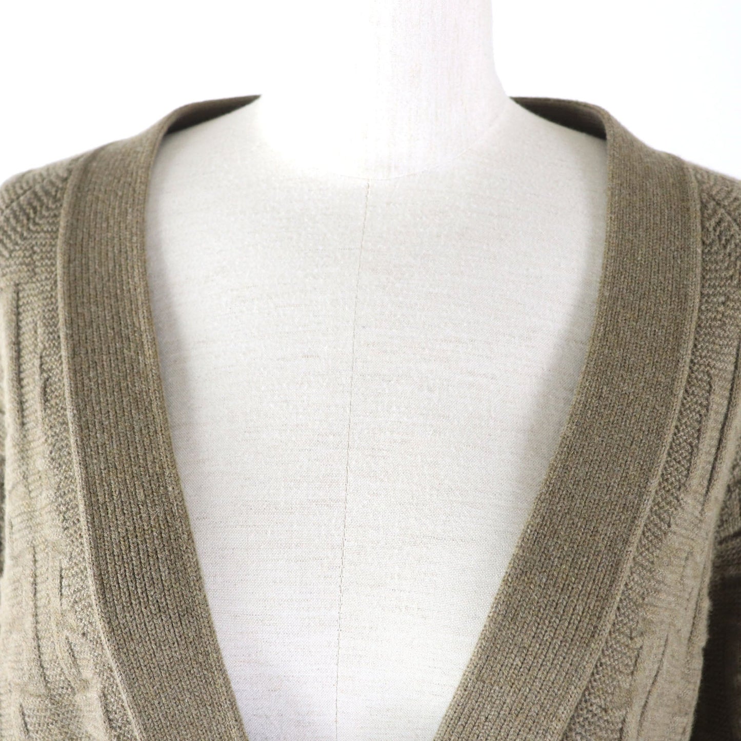 HERMES cardigan 2H2705DA wool Brown Voyage 36