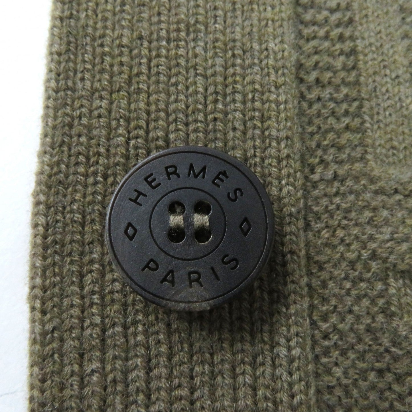 HERMES cardigan 2H2705DA wool Brown Voyage 36