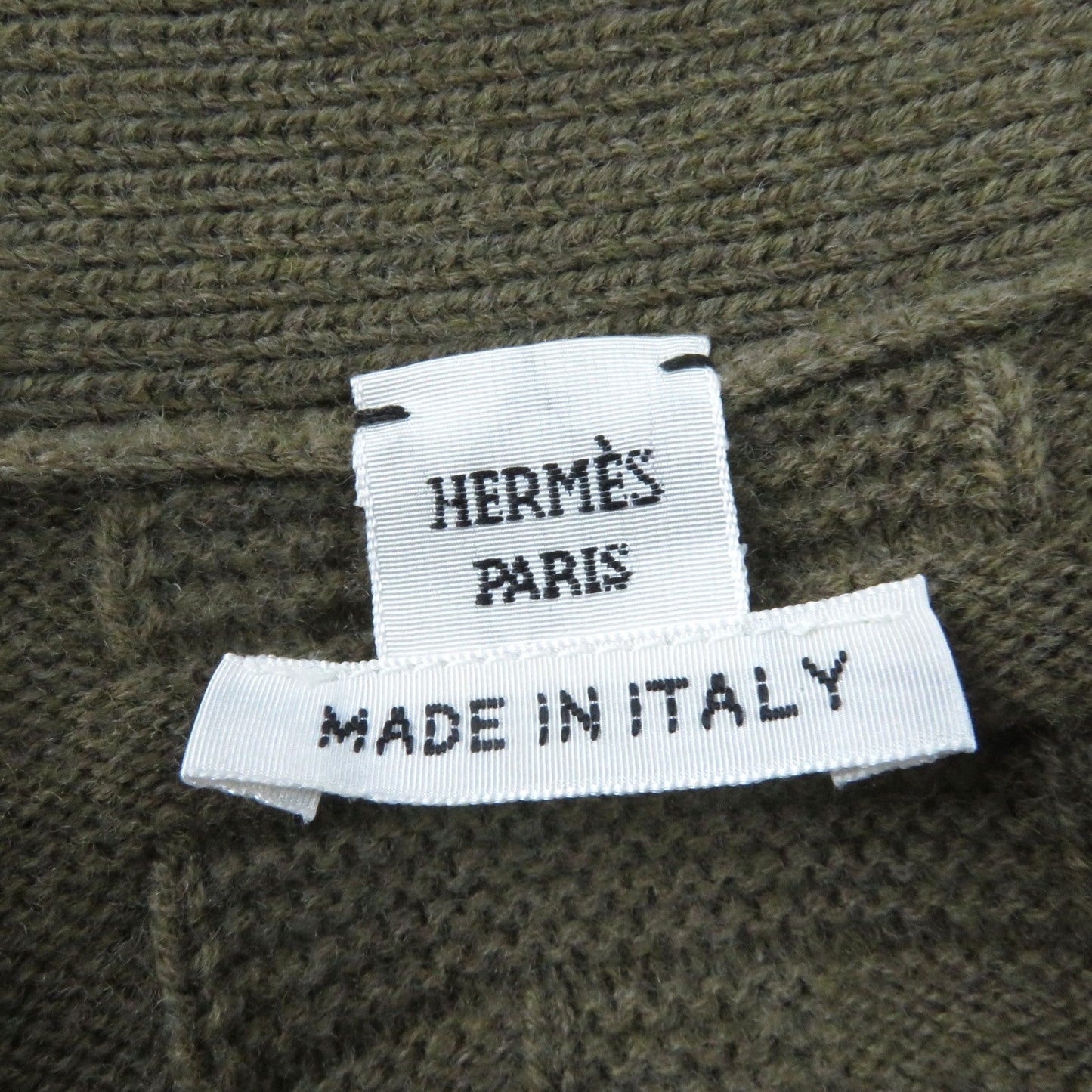 HERMES cardigan 2H2705DA wool Brown Voyage 36