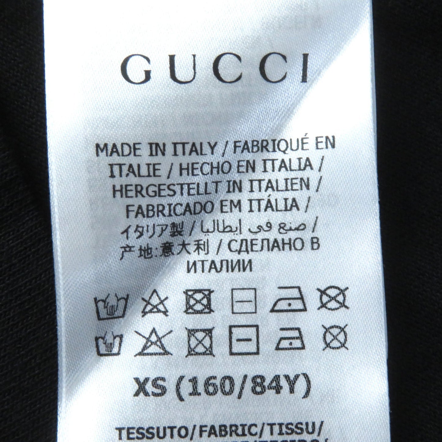 GUCCI Short sleeve T-shirt 580762 cotton black XS