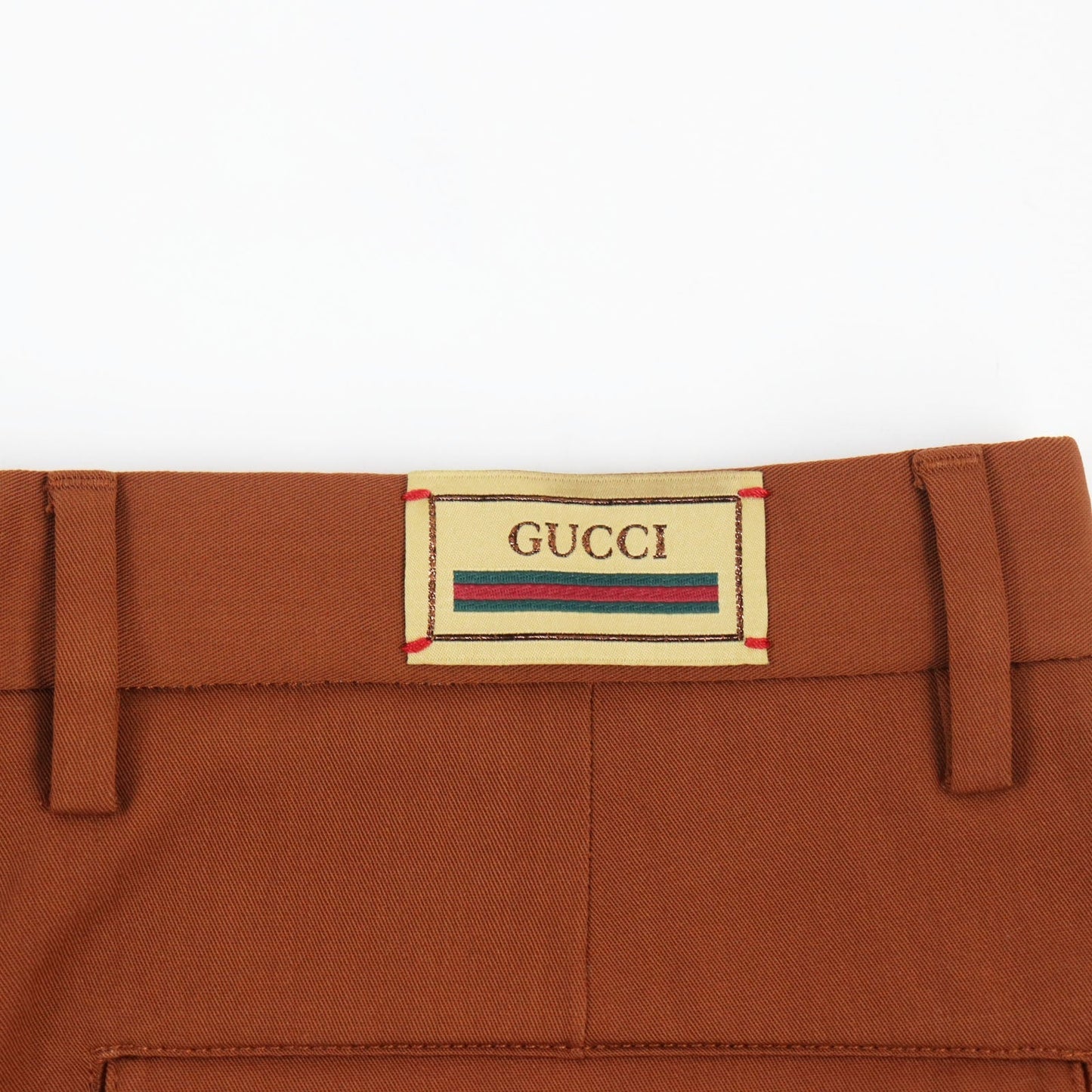 GUCCI slacks 690474 wool Brown Gucci label trousers 44