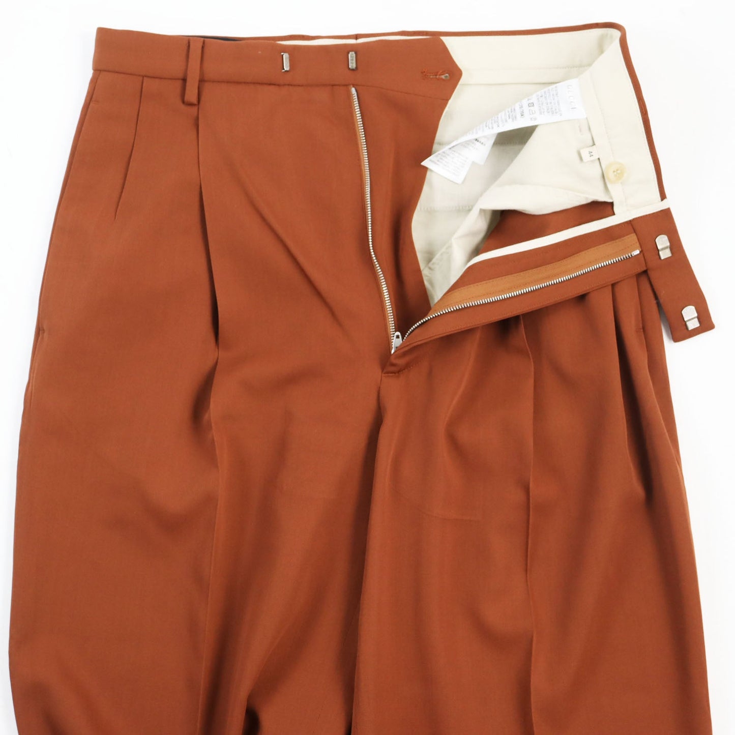 GUCCI slacks 690474 wool Brown Gucci label trousers 44