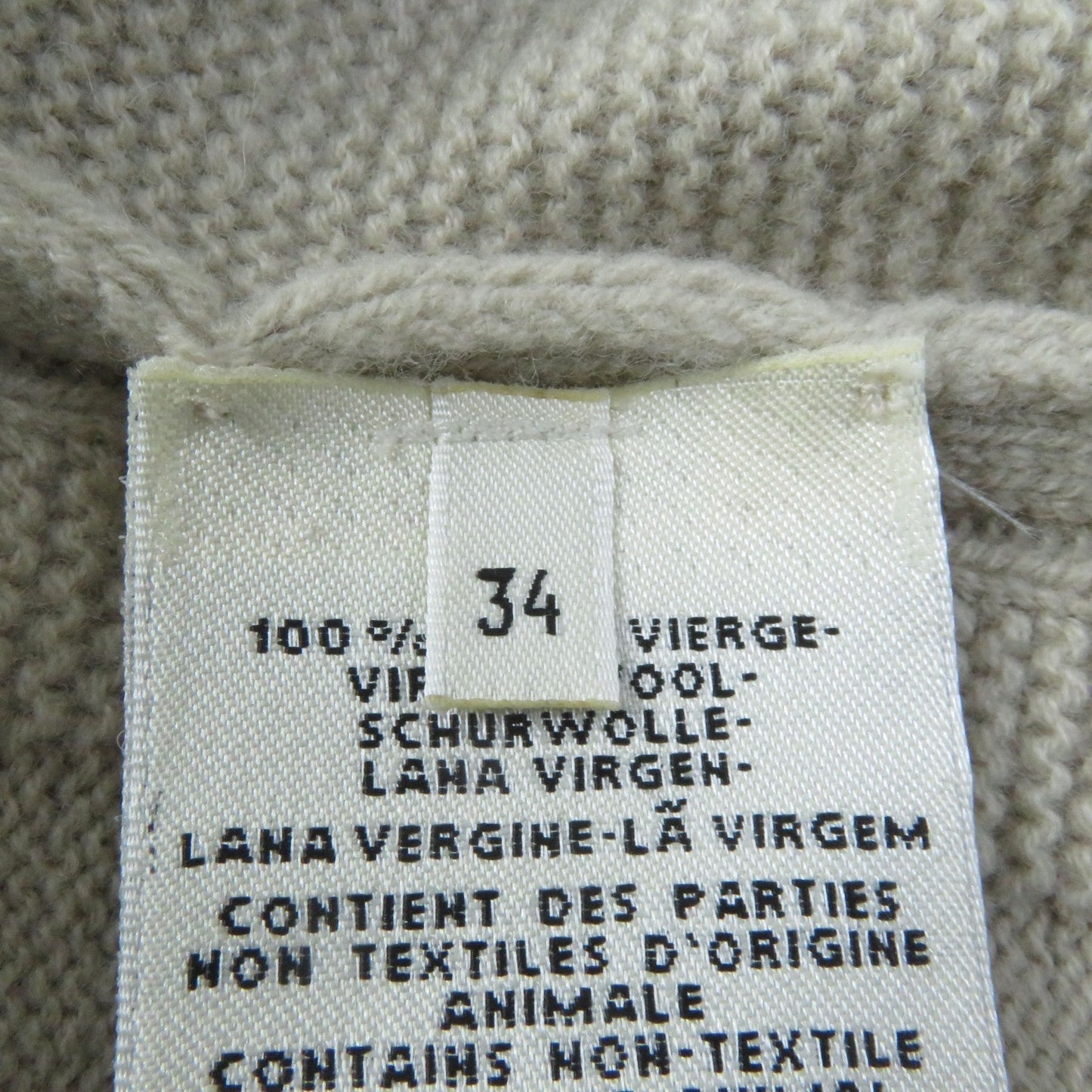 HERMES cardigan wool beige 34