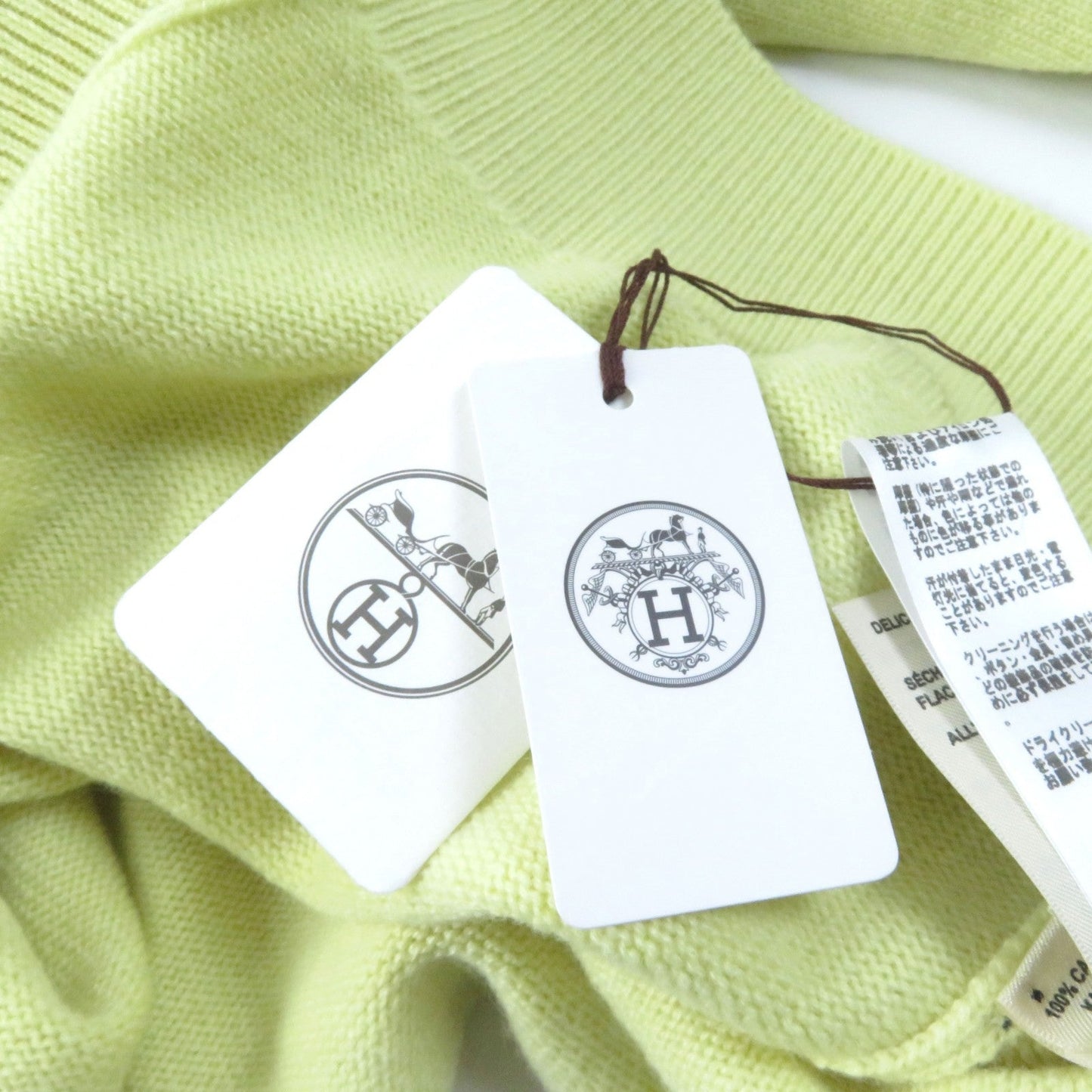 HERMES knit 2H2603D1 cashmere yellow 38