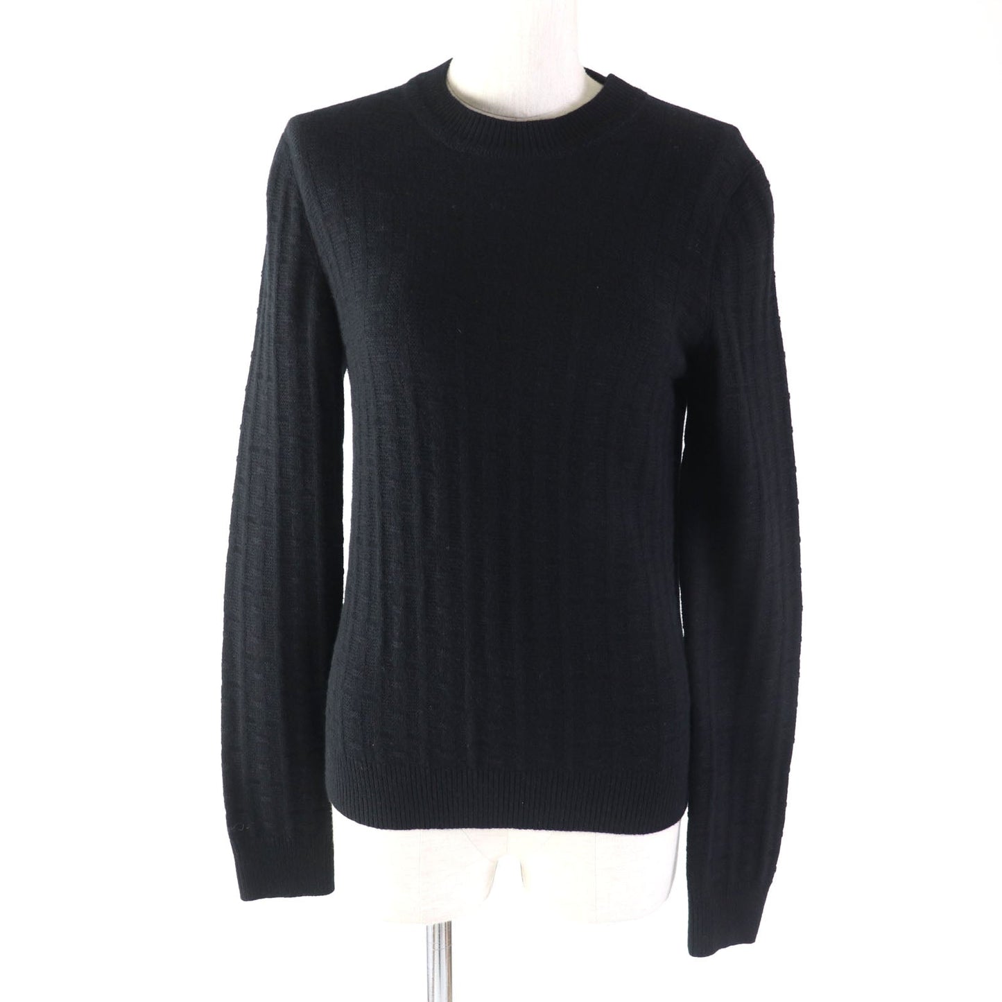 HERMES knit 3E2621DB wool black 38