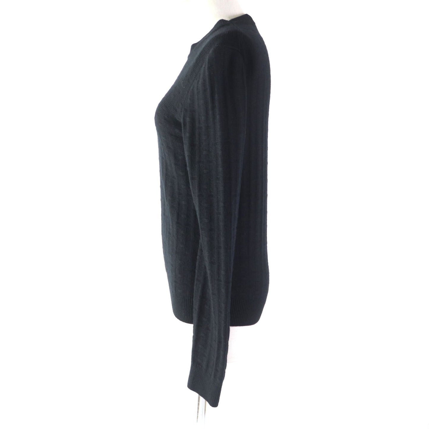 HERMES knit 3E2621DB wool black 38