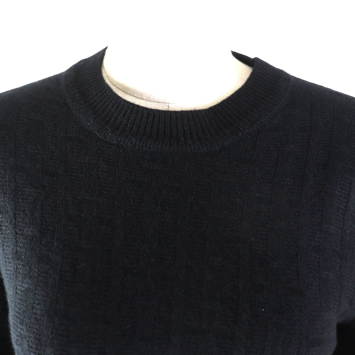 HERMES knit 3E2621DB wool black 38