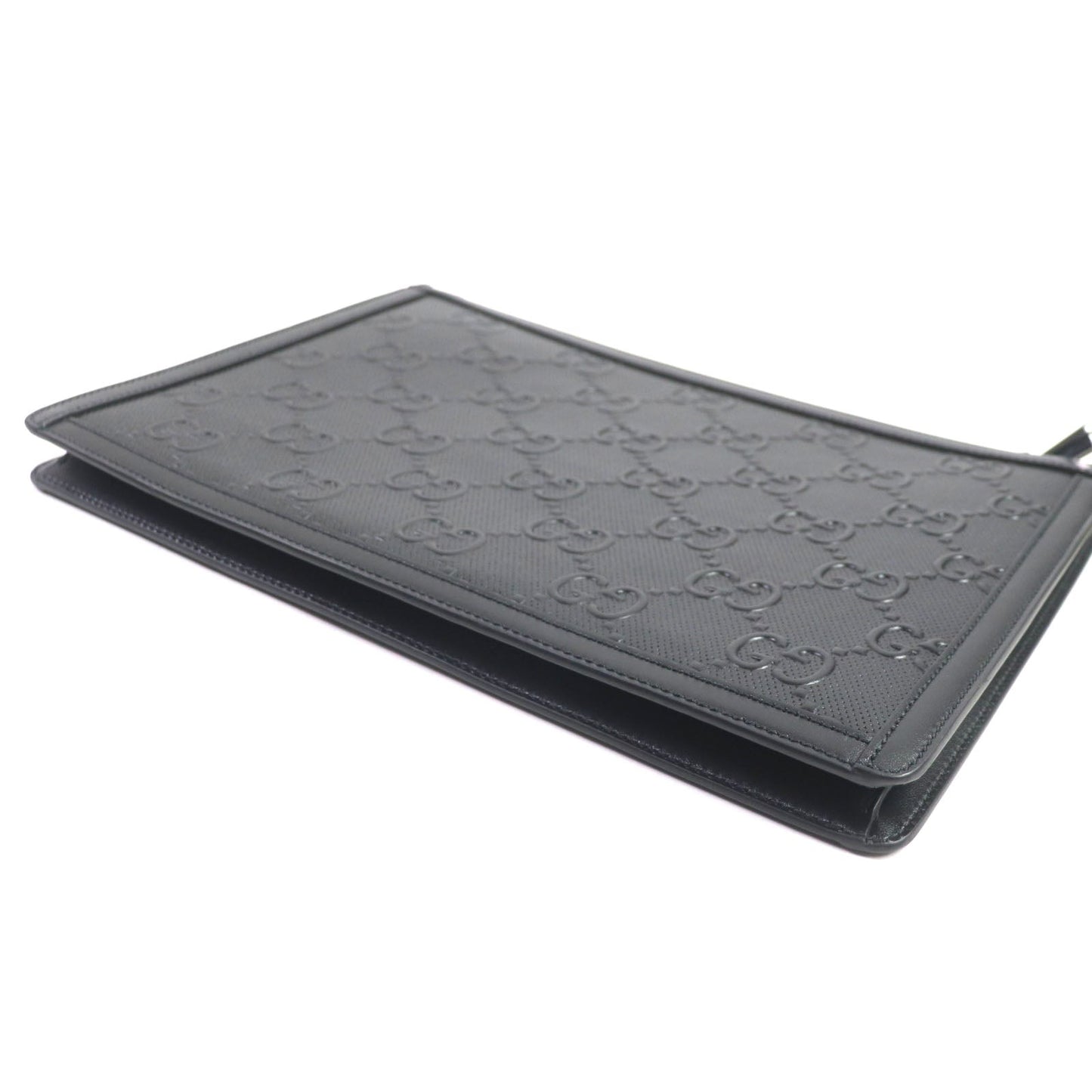 GUCCI Clutch bag 646449 Main: Leather black mens Used