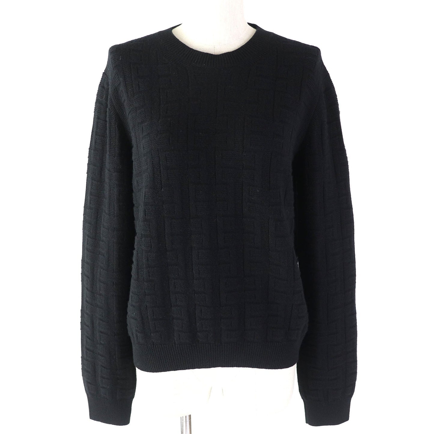 HERMES knit 2H2630DA Virgin wool black 42