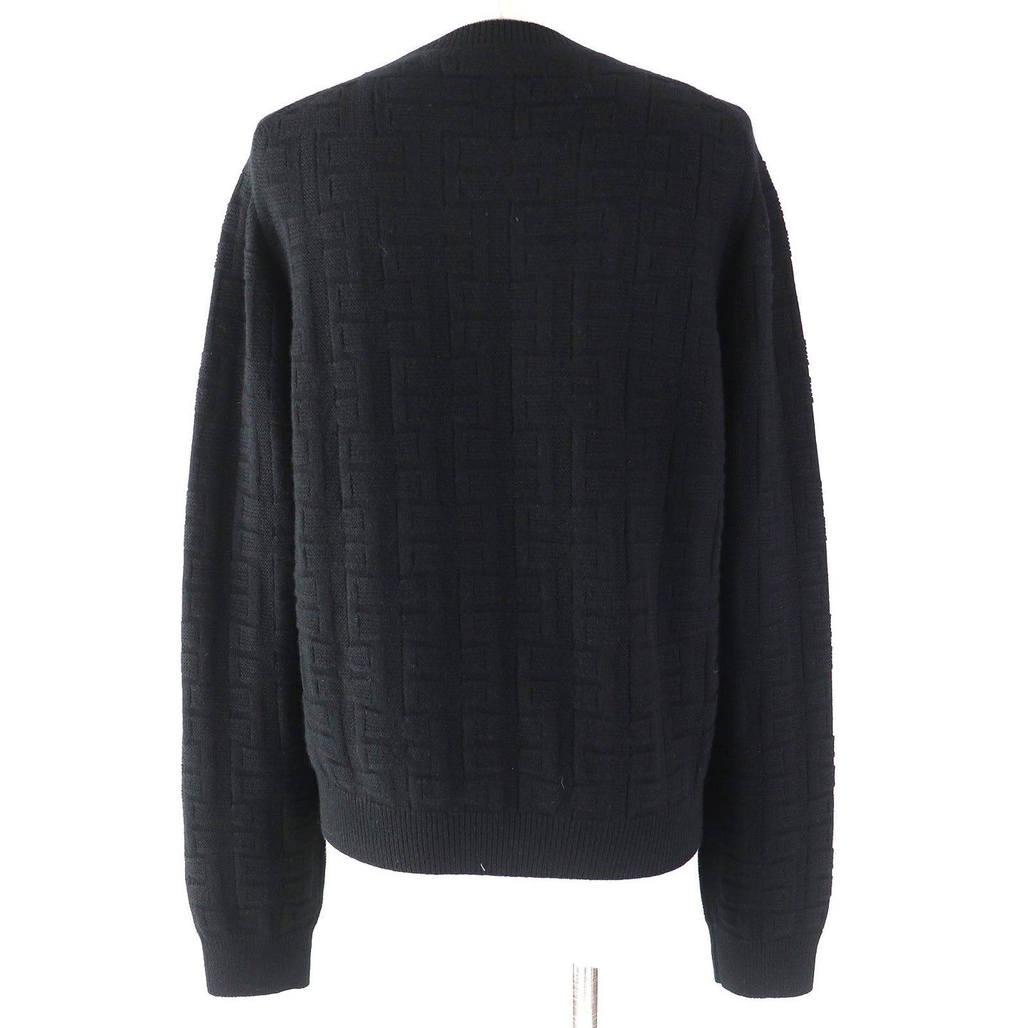 HERMES knit 2H2630DA Virgin wool black 42