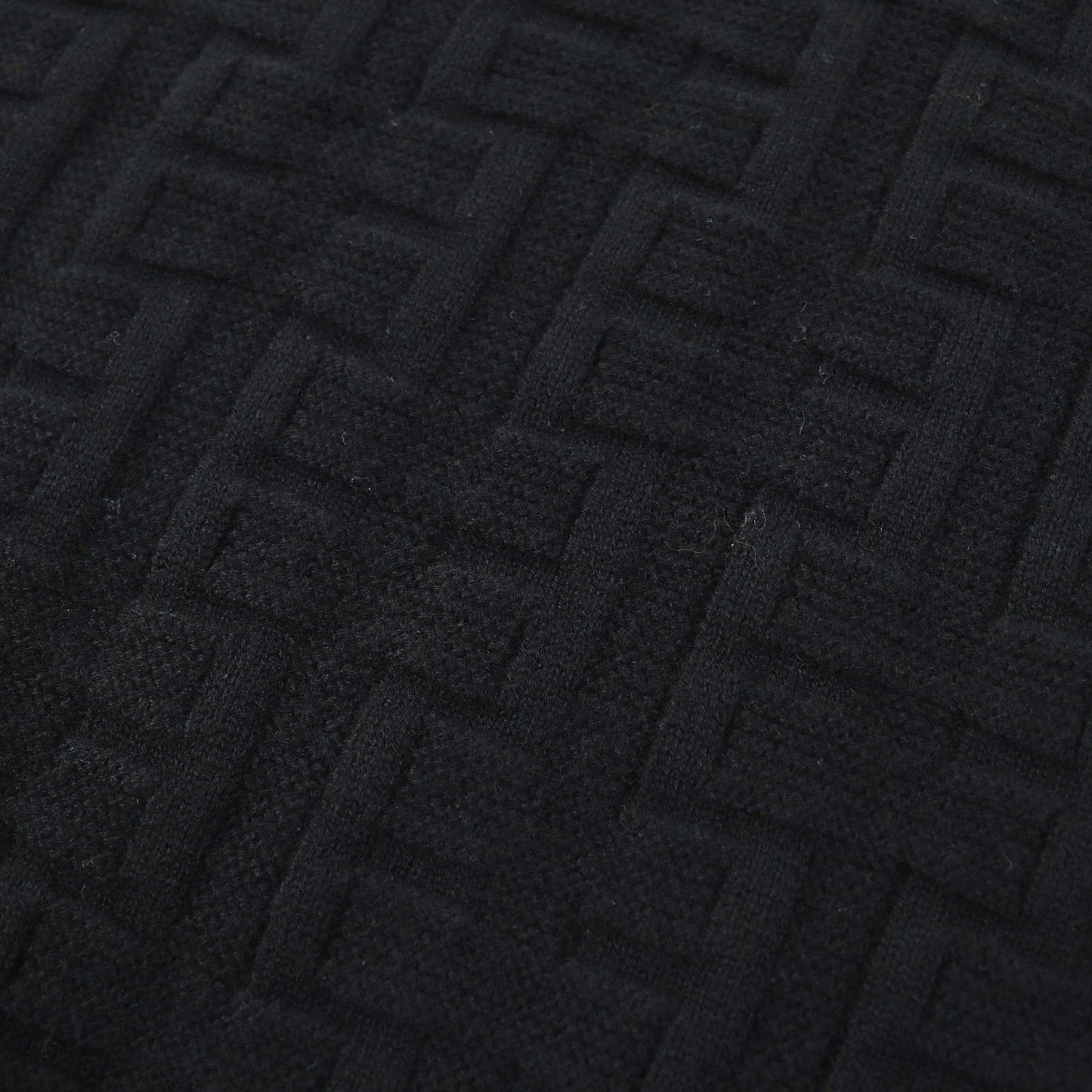 HERMES knit 2H2630DA Virgin wool black 42
