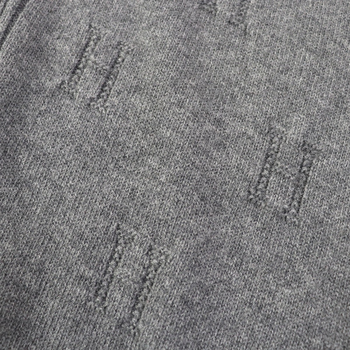 HERMES cardigan 97-7704 wool gray 40