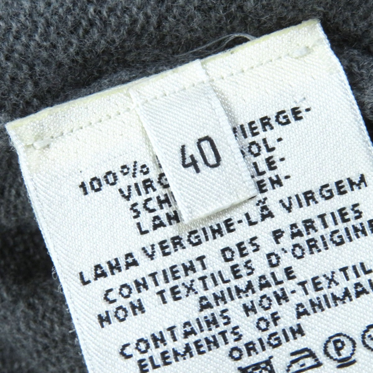 HERMES cardigan 97-7704 wool gray 40