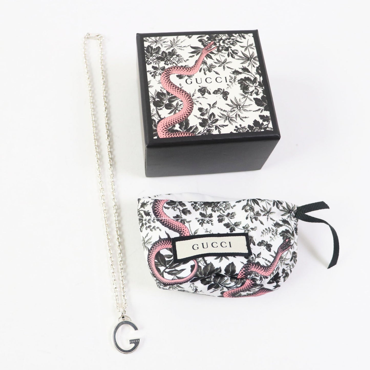 GUCCI Necklace 233936 AG925 Silver G plate