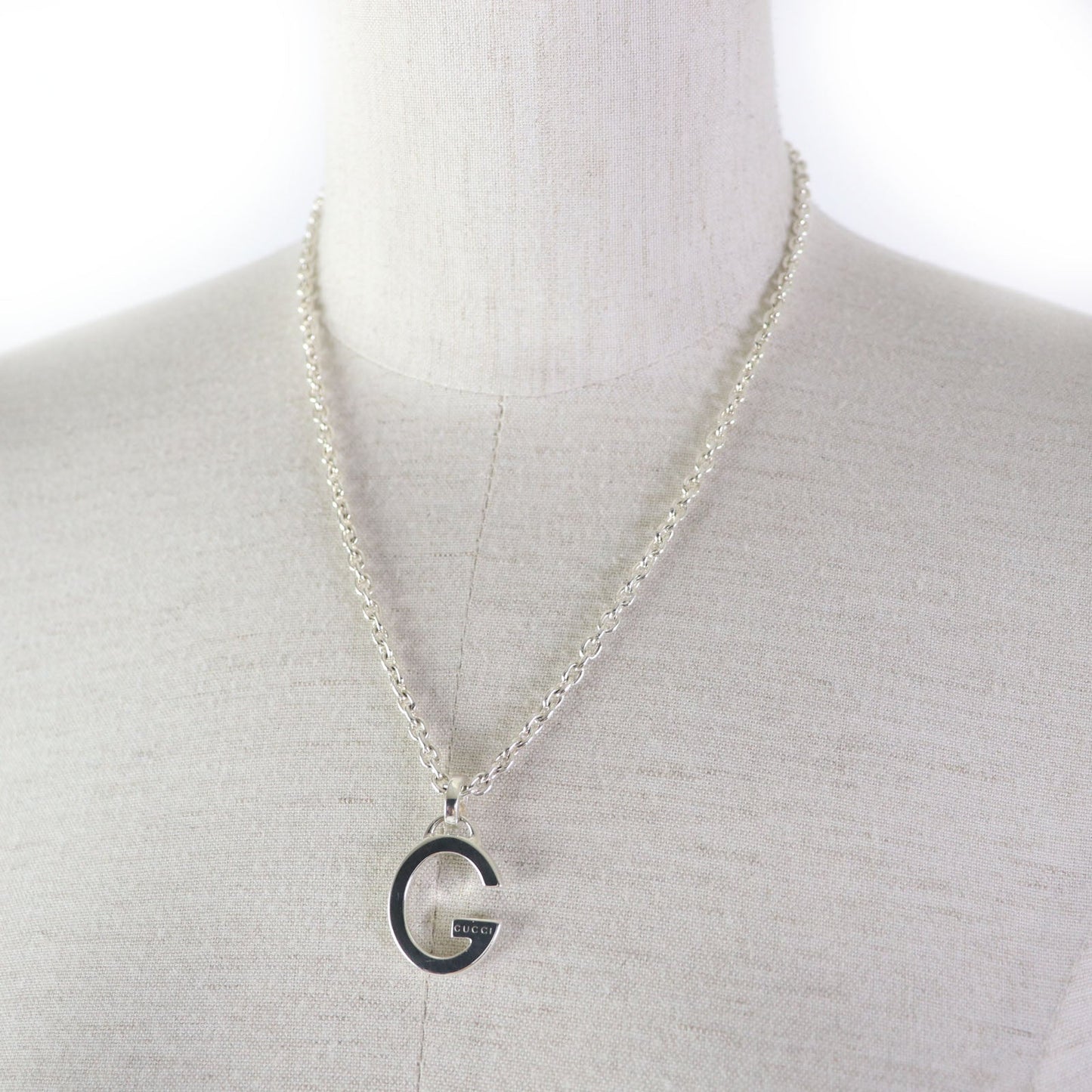 GUCCI Necklace 233936 AG925 Silver G plate