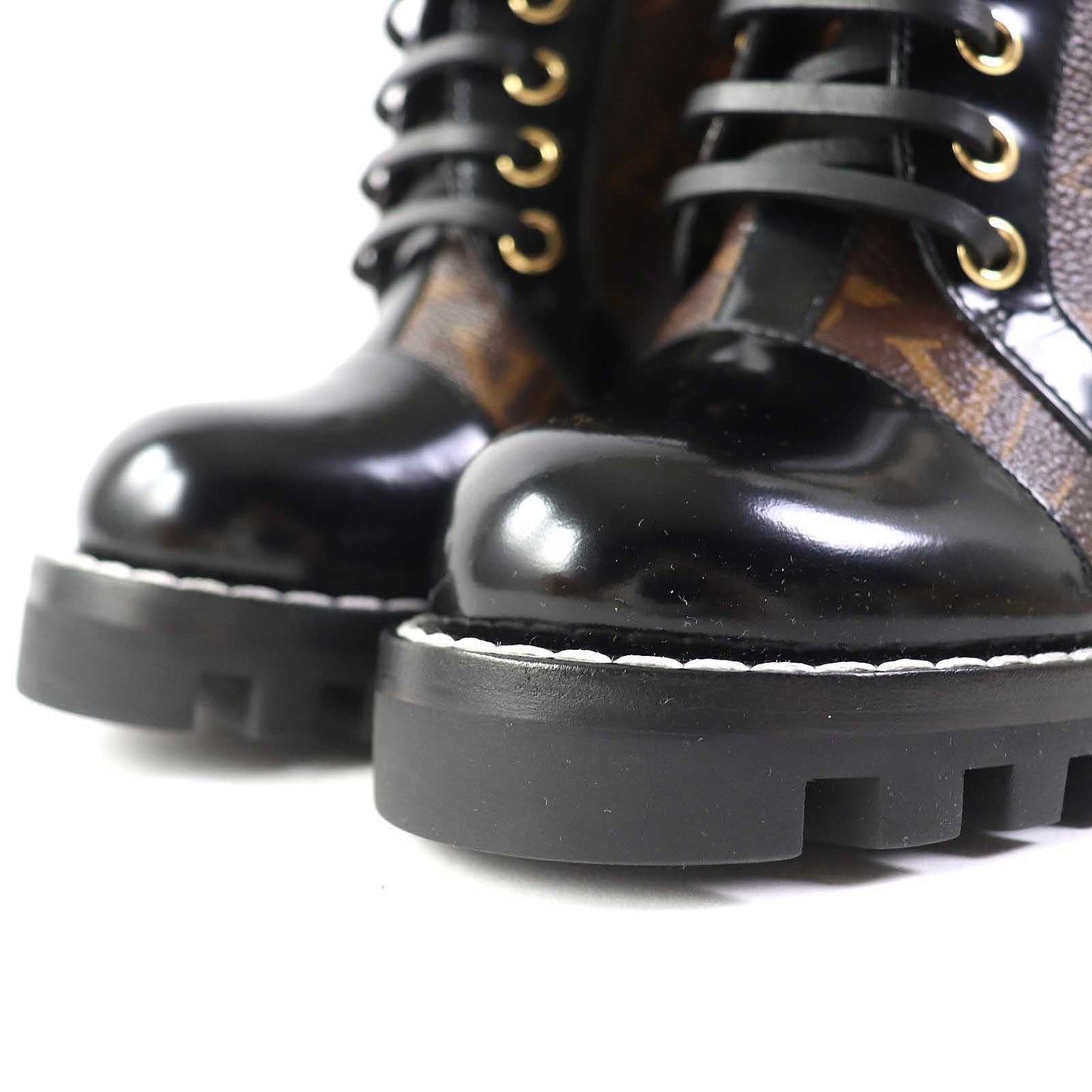 LOUIS VUITTON Ankle boots Part: Leather Black brown Star trail line Women 34 Used