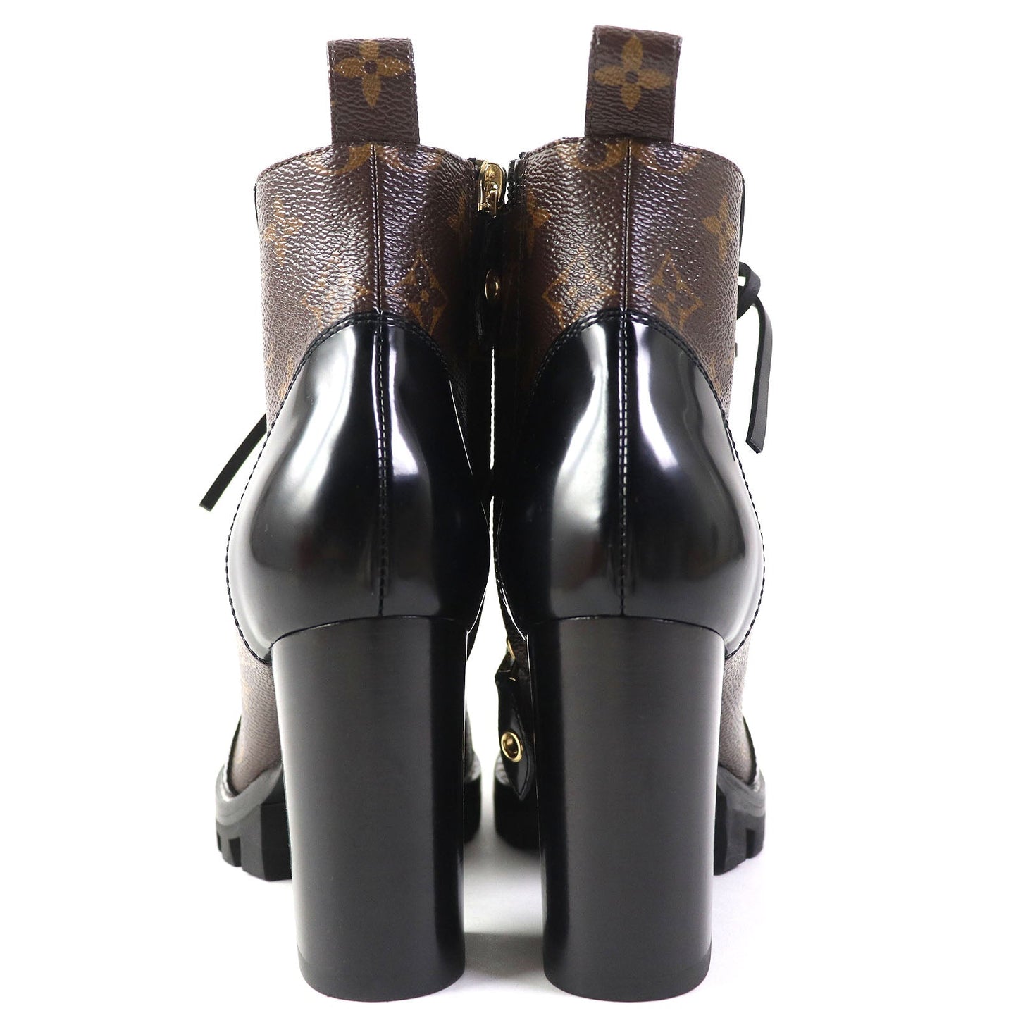 LOUIS VUITTON Ankle boots Part: Leather Black brown Star trail line Women 34 Used