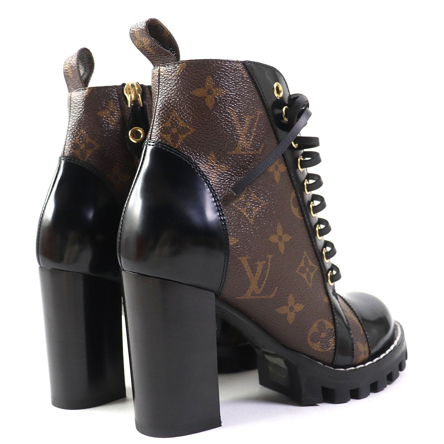 LOUIS VUITTON Ankle boots Part: Leather Black brown Star trail line Women 34 Used