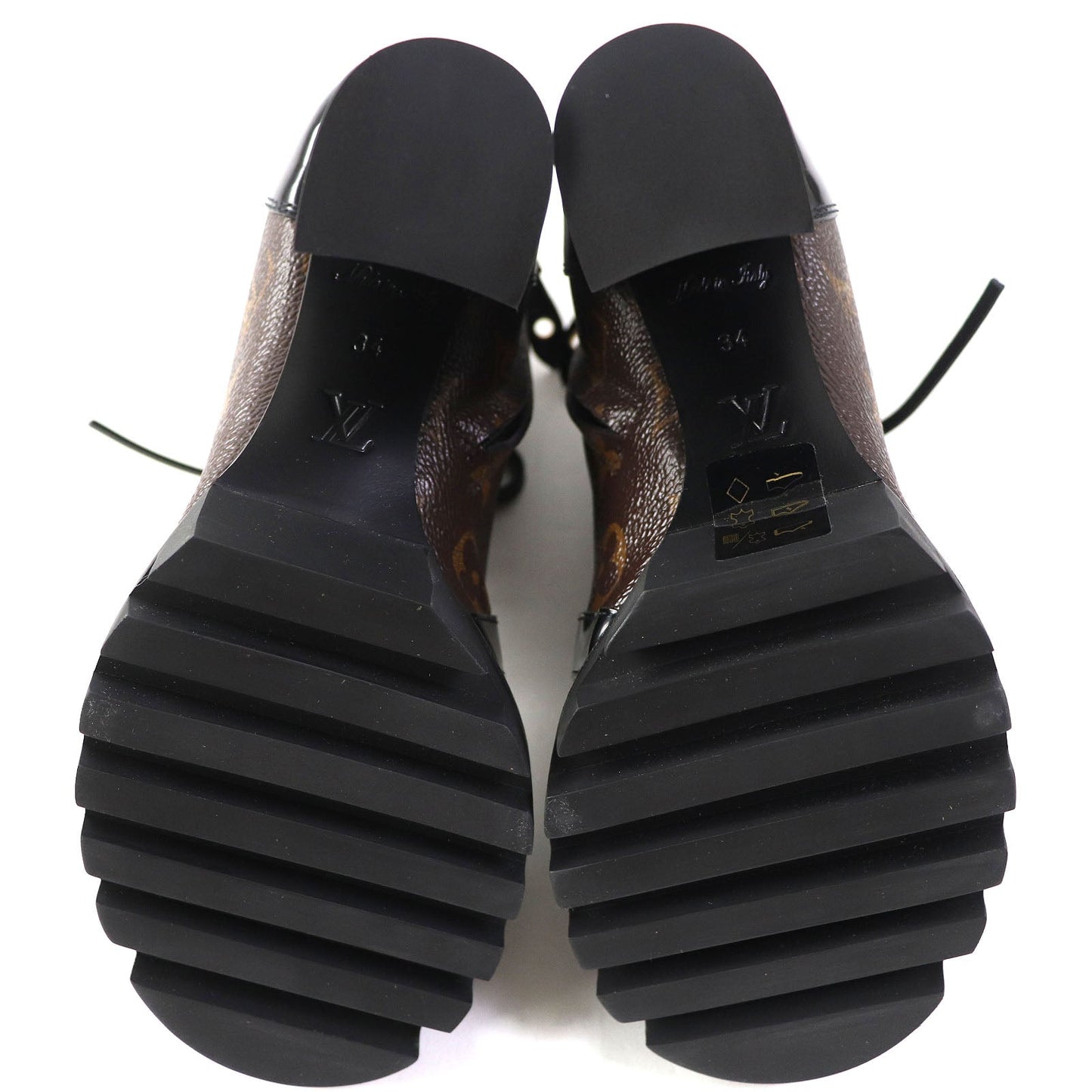 LOUIS VUITTON Ankle boots Part: Leather Black brown Star trail line Women 34 Used