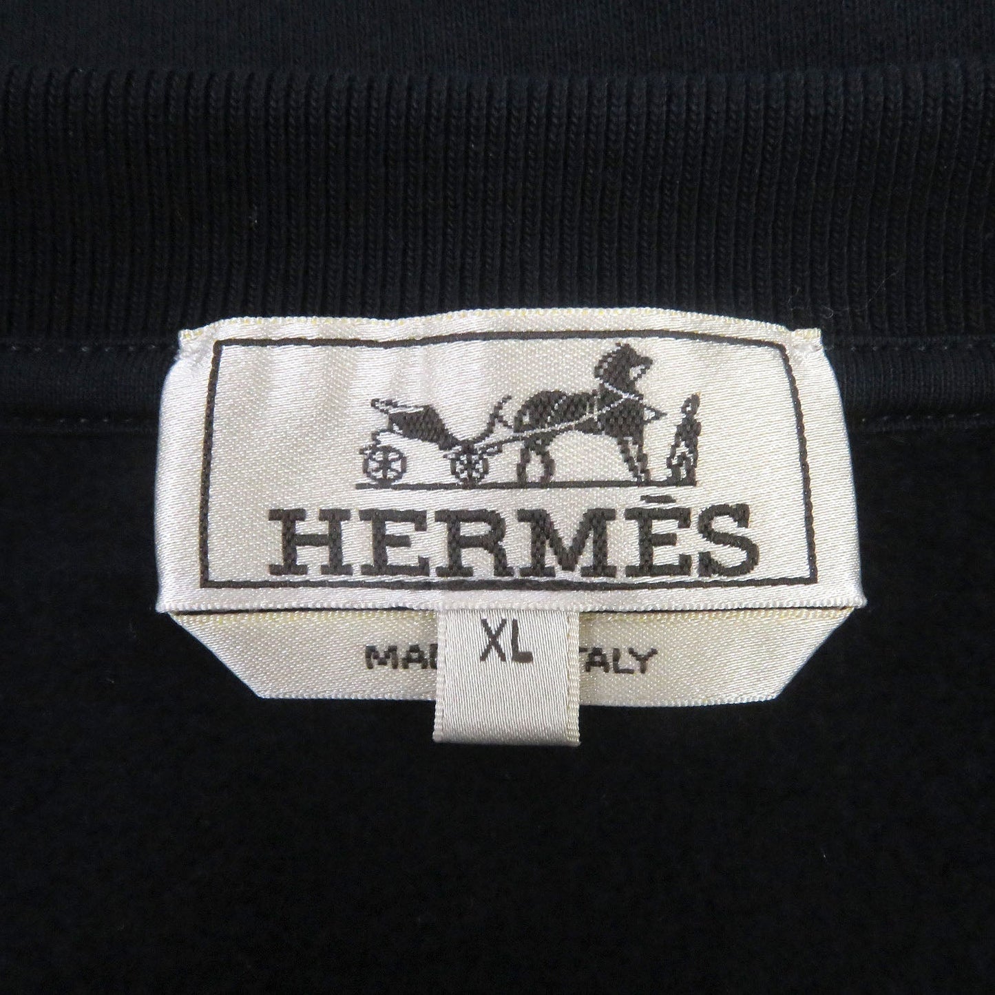 HERMES sweat cotton Dark navy Chevaux en symmetry XL