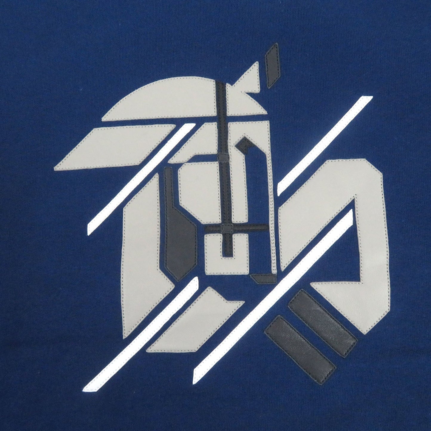 HERMES sweat cotton blue Chevaux en symmetry XL
