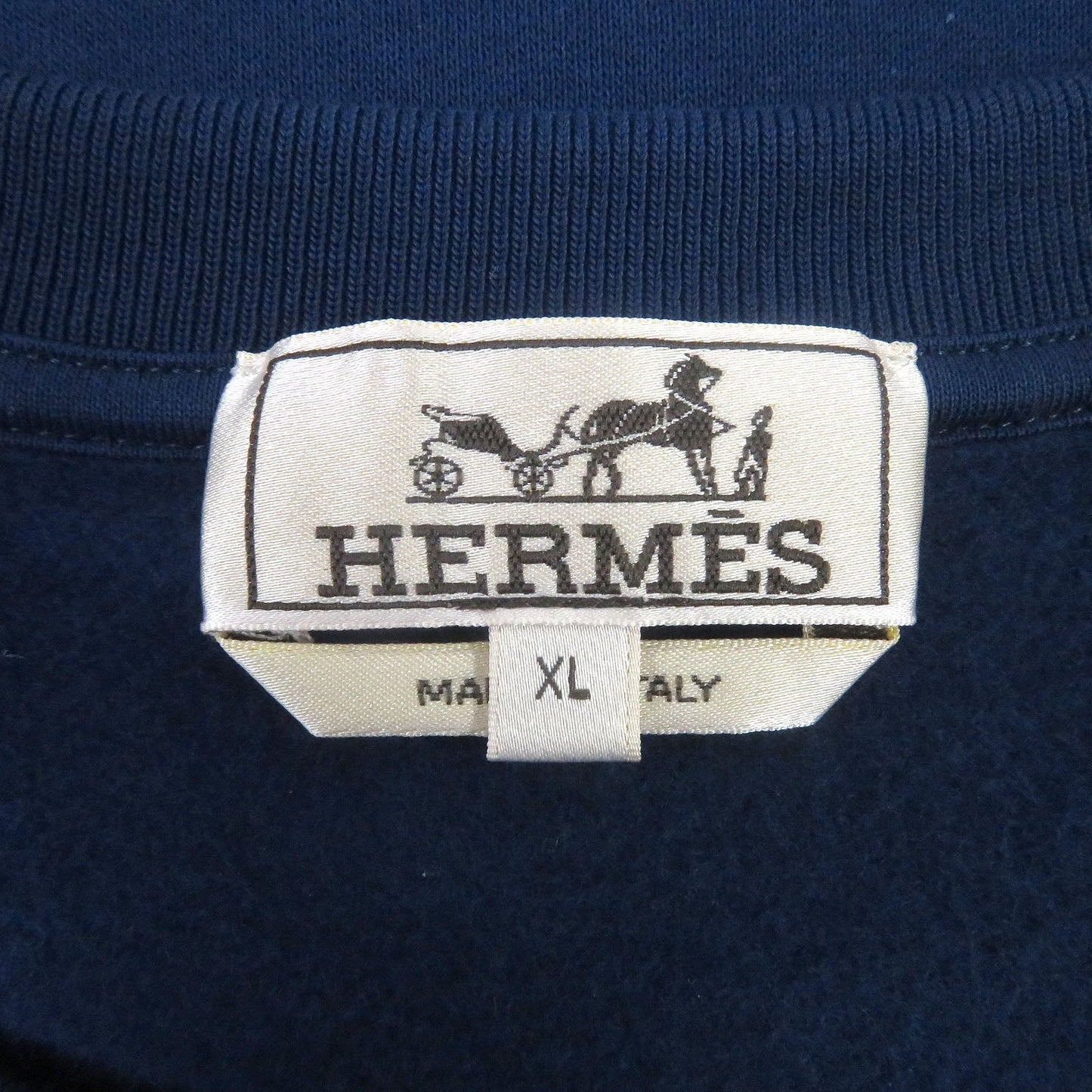 HERMES sweat cotton blue Chevaux en symmetry XL