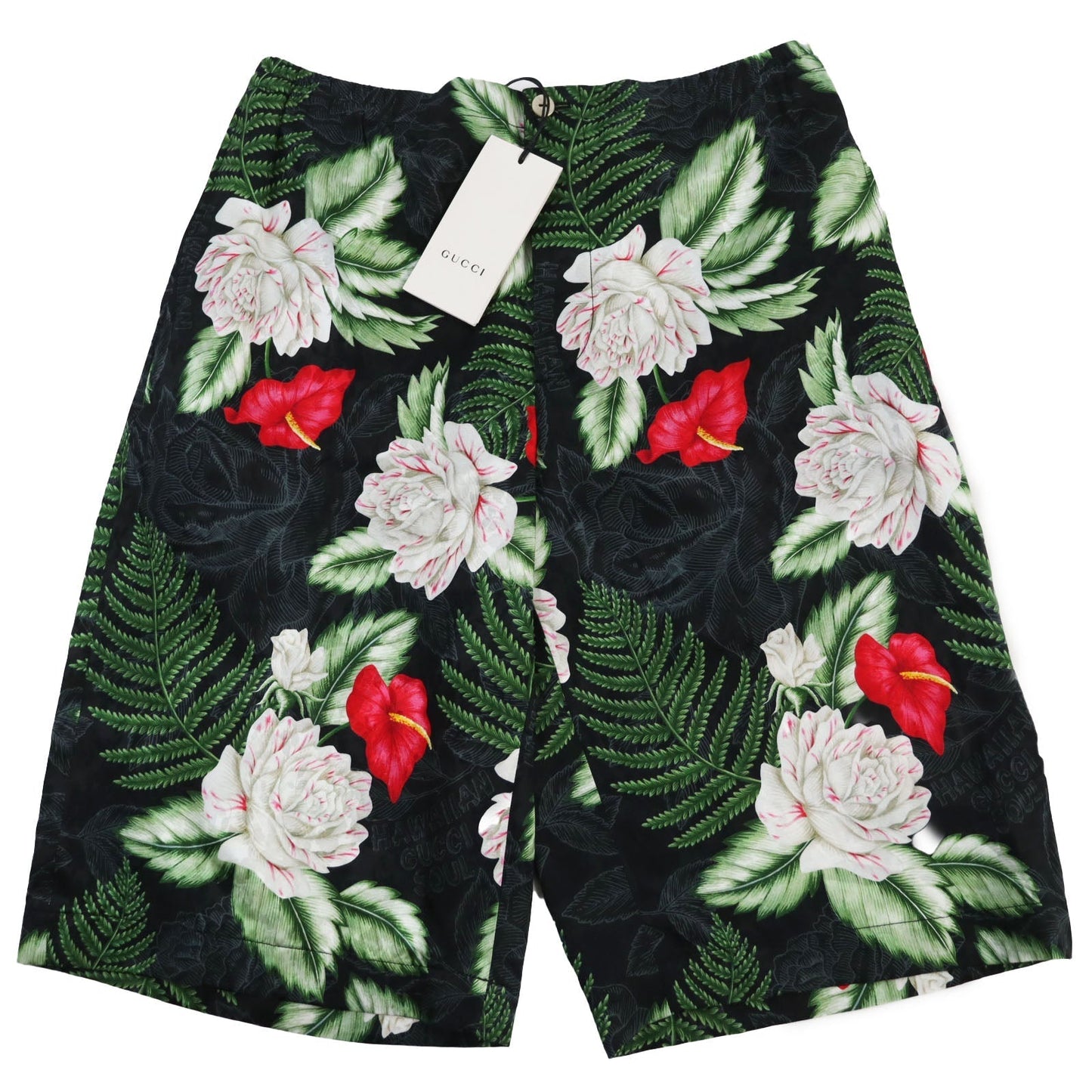 GUCCI Shorts 619073 Rayon Black type Hawaiian Viscose Shorts 46