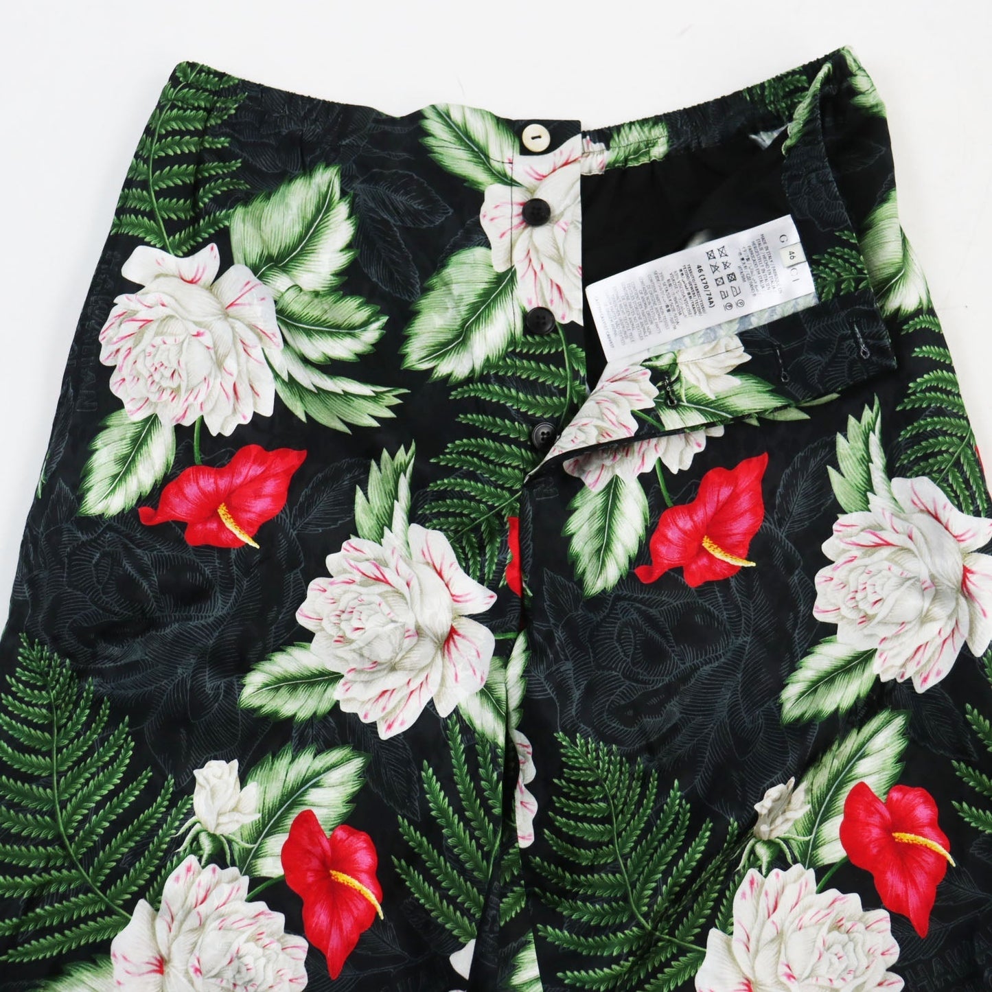 GUCCI Shorts 619073 Rayon Black type Hawaiian Viscose Shorts 46