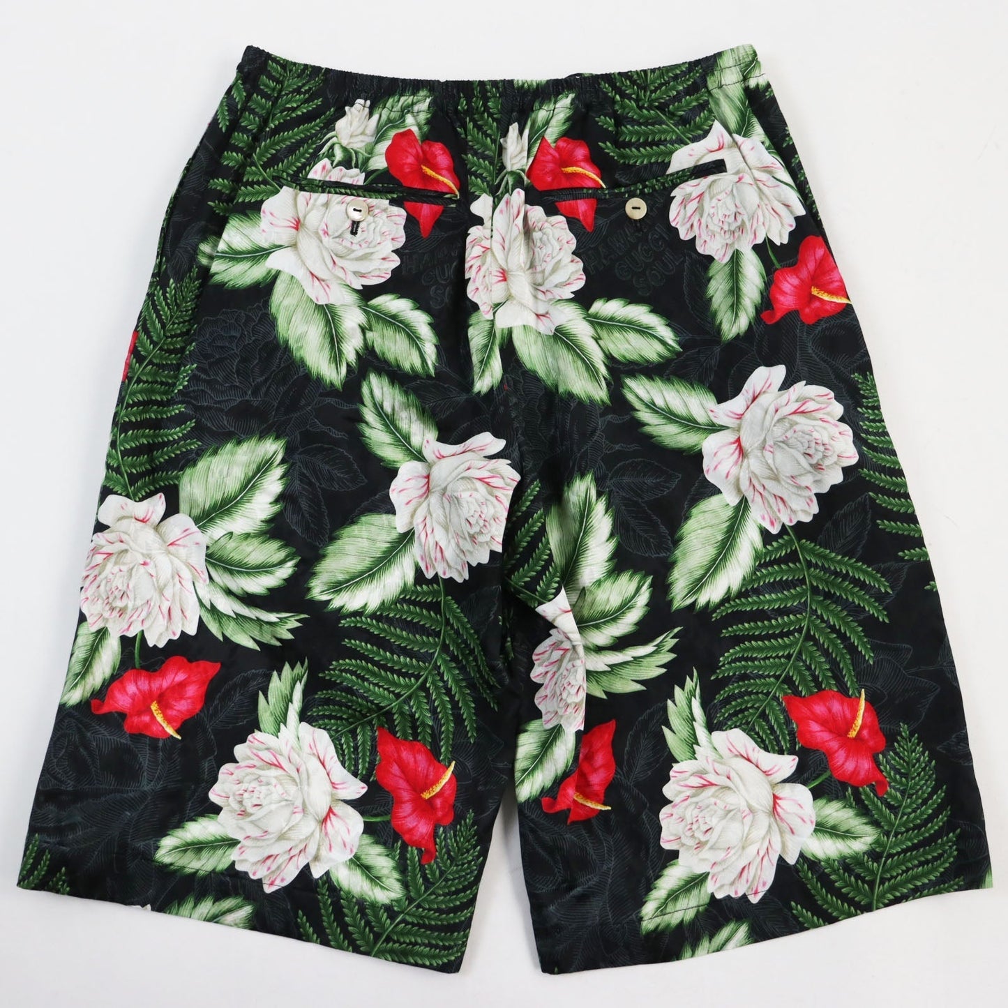 GUCCI Shorts 619073 Rayon Black type Hawaiian Viscose Shorts 46