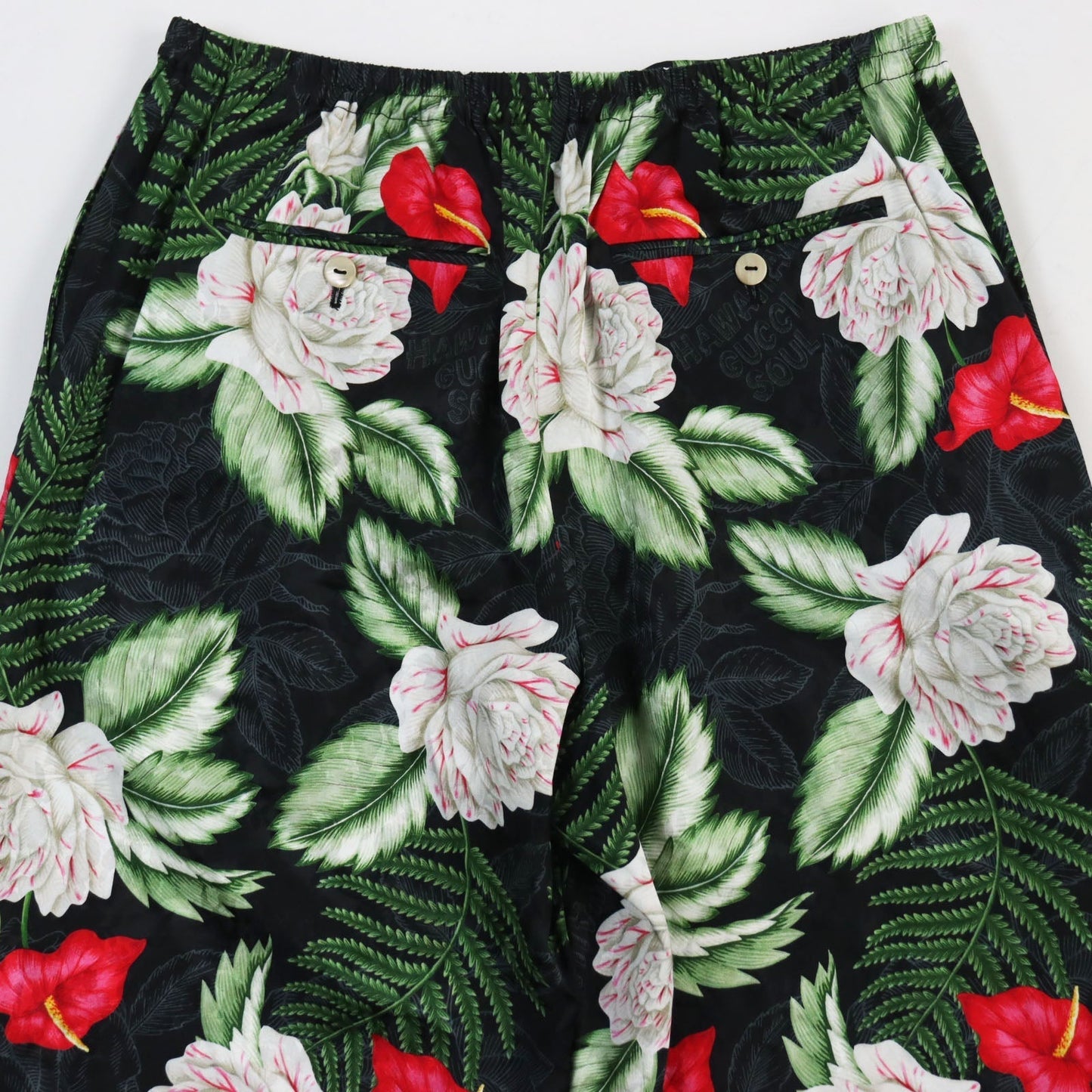 GUCCI Shorts 619073 Rayon Black type Hawaiian Viscose Shorts 46