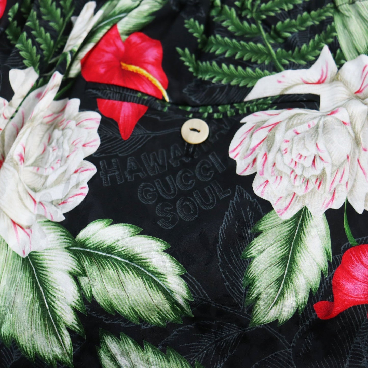 GUCCI Shorts 619073 Rayon Black type Hawaiian Viscose Shorts 46