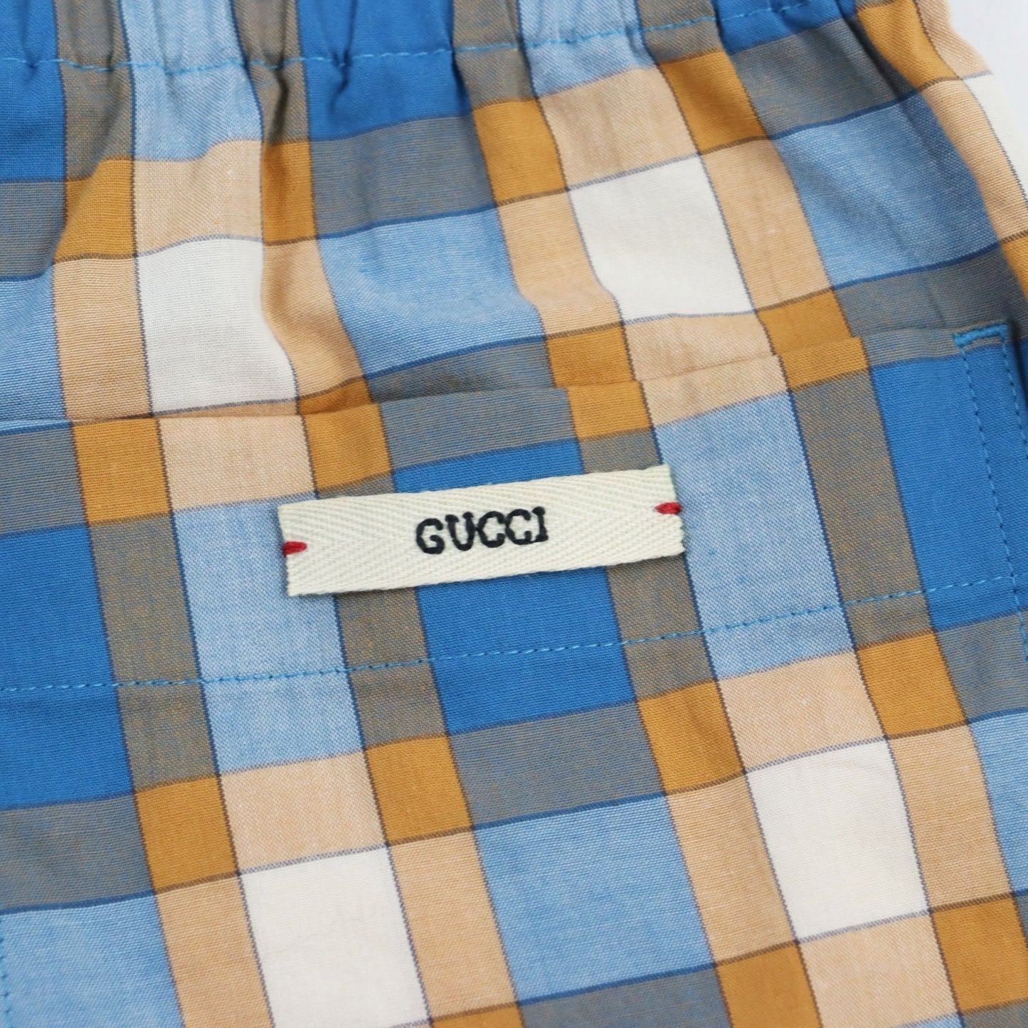 GUCCI Shorts 654859 cotton multicolor Madras Check Shorts 44